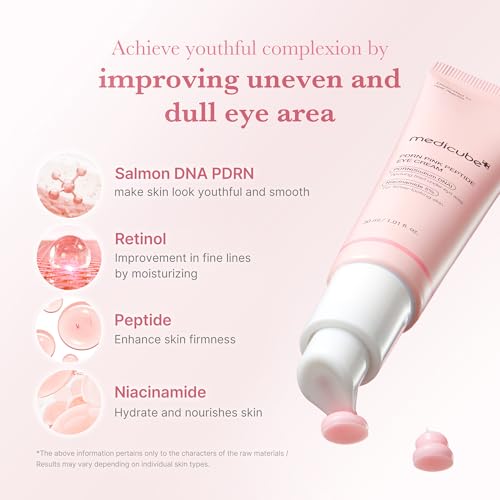 medicube Booster Pro Facial Device & Eye Care Duo: Salmon DNA PDRN Pink Eye Serum and Booster Pro Pink | Retinol and PDRN For Firmer-Looking, Plumper Looking Skin and Smoother Skin