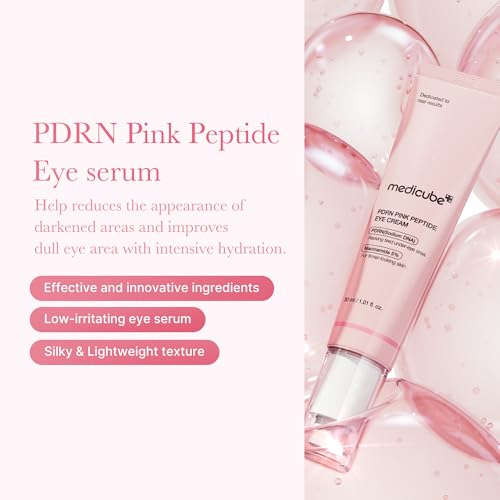 medicube Booster Pro Facial Device & Eye Care Duo: Salmon DNA PDRN Pink Eye Serum and Booster Pro Pink | Retinol and PDRN For Firmer-Looking, Plumper Looking Skin and Smoother Skin