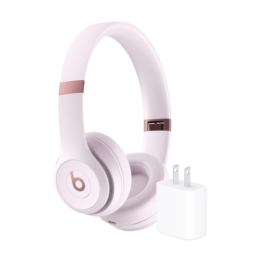 Beats Solo 4 - Wireless On-Ear Bluetooth Headphones, Up to 50-Hour Battery Life, Ultra-Lightweight Comfort, Powerful and Balanced Sound, Apple & Android Compatible - Amazon Exclusive Metallic Pink