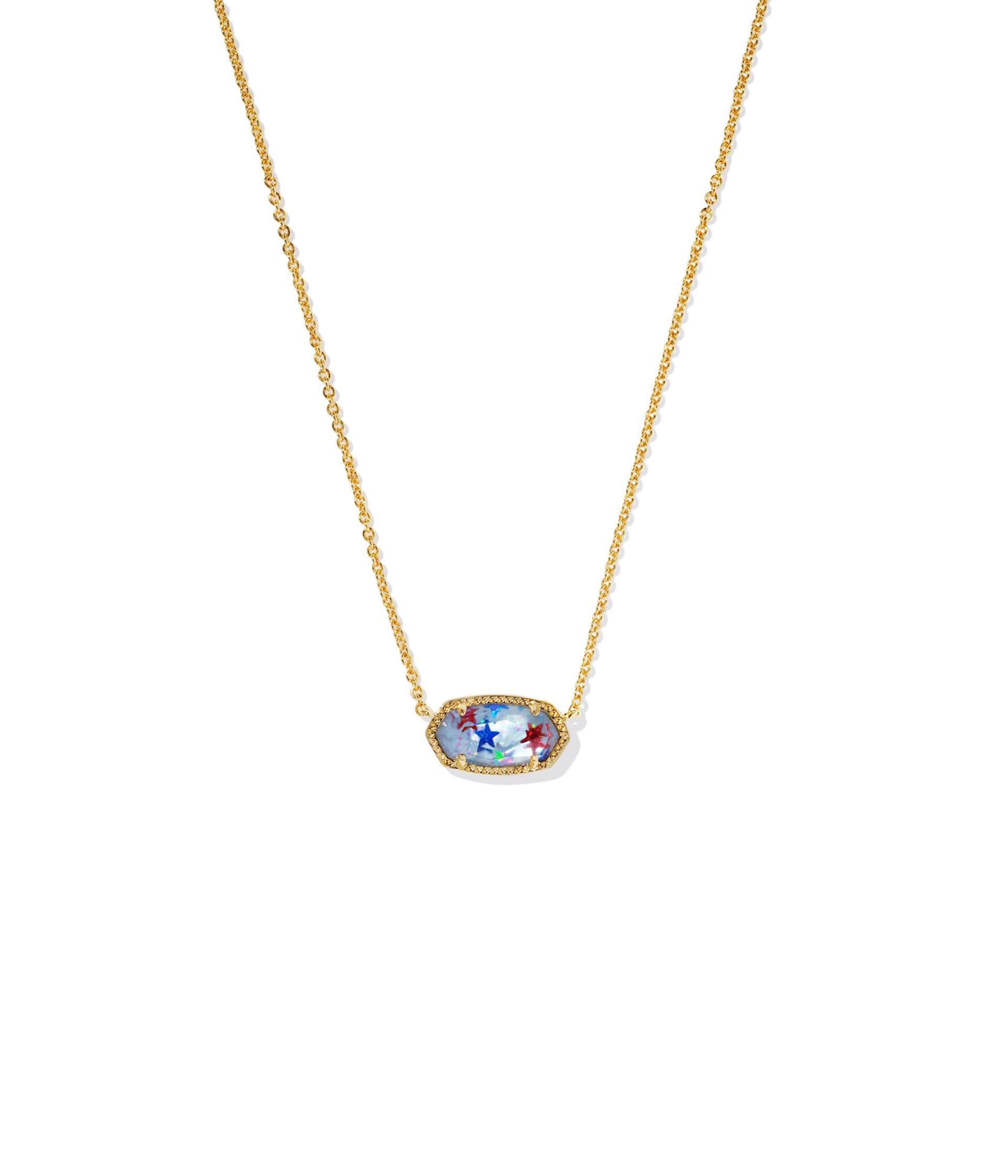 Kendra Scott Elisa Pendant Necklace for Women, Fashion Jewelry, 14k Gold-Plated