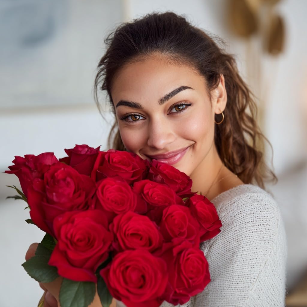 GlobalRose 100 Assorted Roses Bouquet - Responsibly Sourced Roses Fresh Flowers - Hand-Picked Flowers Fresh Bouquet for Mother's Day, Birthday & Special Occasions (4 Bunches of 25 Stems)