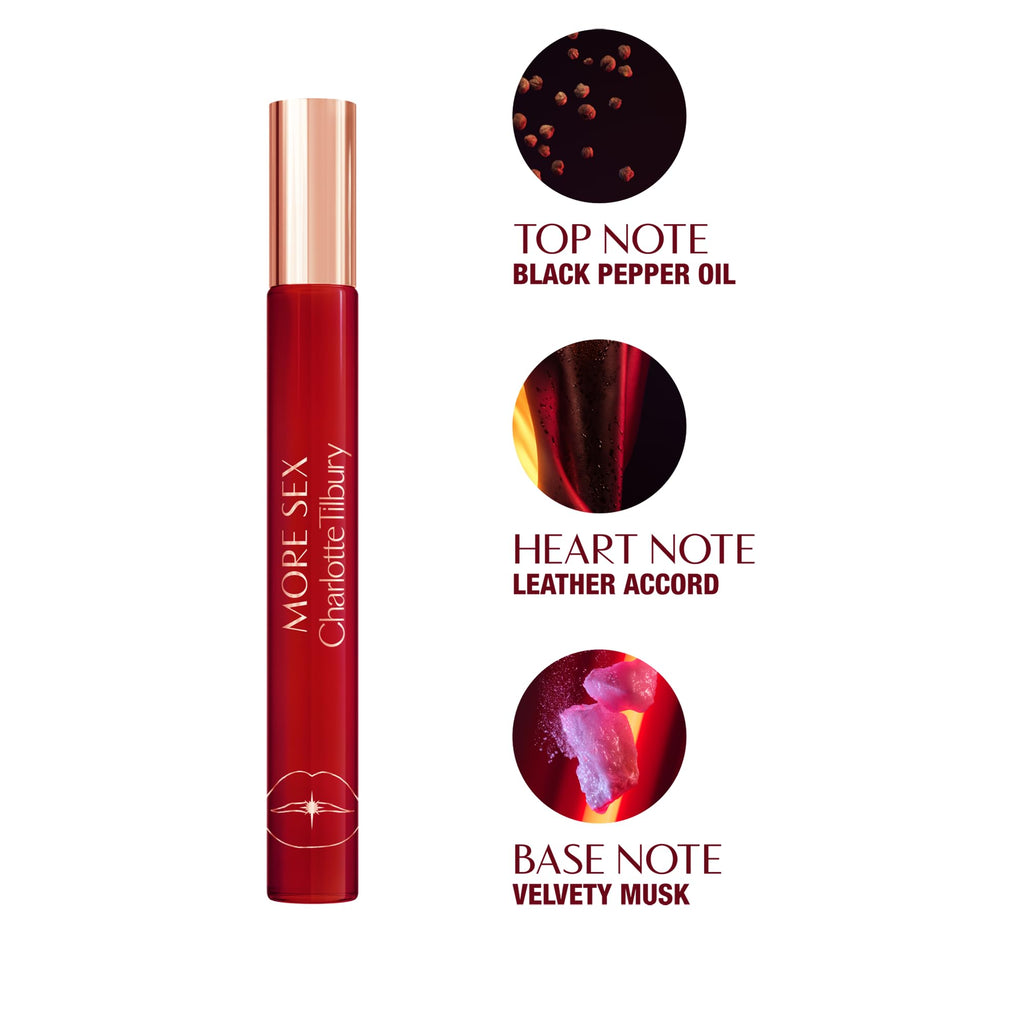 Charlotte Tilbury More Sex Eau De Parfum - Pheromone Enhancing Sandalwood Perfume with Naturally-Derived Oils - Long-Lasting Scent with Notes of Black Pepper, Velvety Musk & Ambery Wood