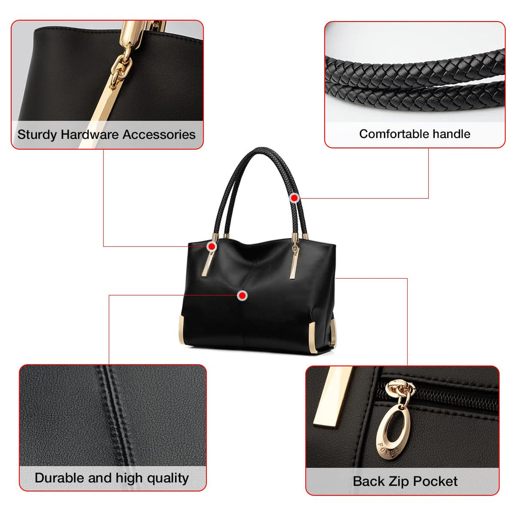 FOXLOVER Large Capacity Tote Handbags for Women, Women's Top-handle Bags Fashion Shoulder Bags Purses Minimalist design