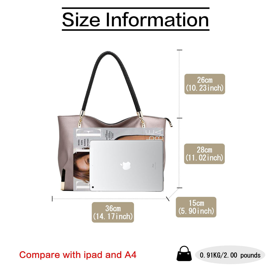 FOXLOVER Large Capacity Tote Handbags for Women, Women's Top-handle Bags Fashion Shoulder Bags Purses Minimalist design