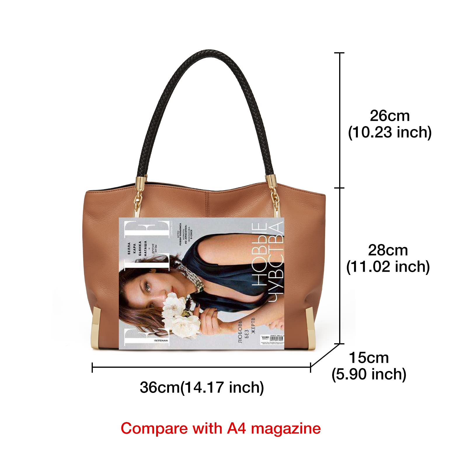 FOXLOVER Large Capacity Tote Handbags for Women, Women's Top-handle Bags Fashion Shoulder Bags Purses Minimalist design