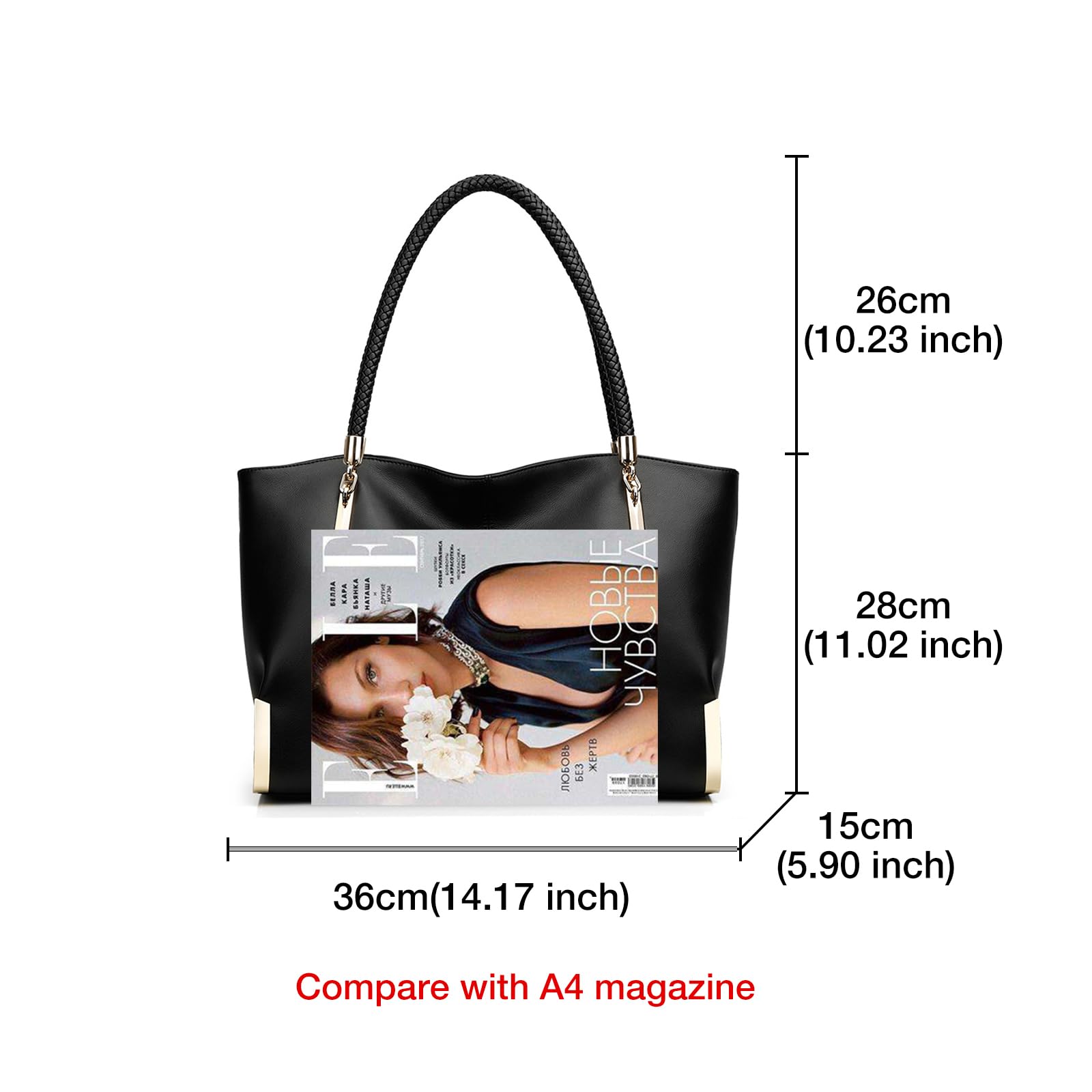 FOXLOVER Large Capacity Tote Handbags for Women, Women's Top-handle Bags Fashion Shoulder Bags Purses Minimalist design