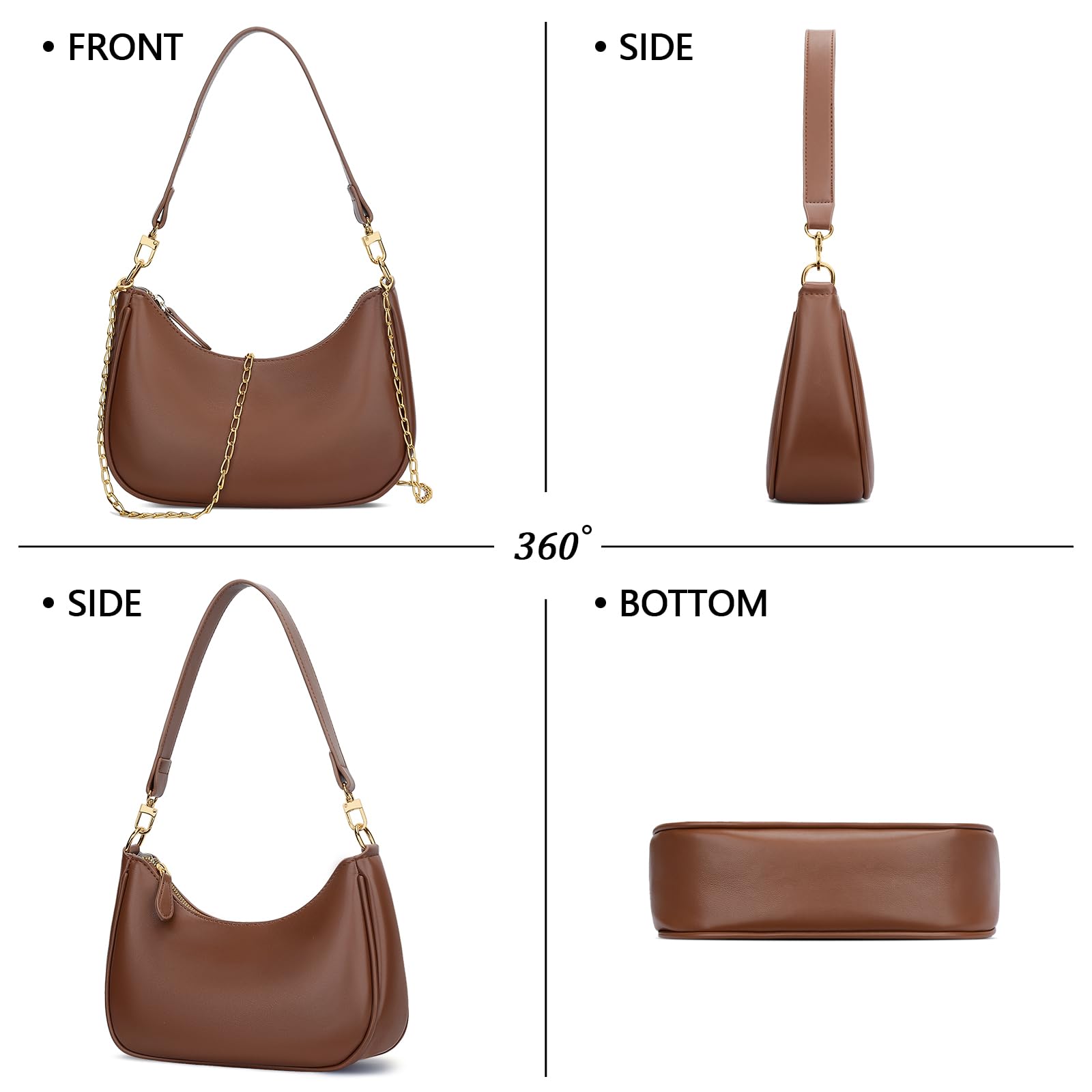 KKXIU Shoulder Bag for Women Cute Hobo Purses and Handbags Retro Clutch Underarm Purse | Cute, Retro, Cute, Retro
