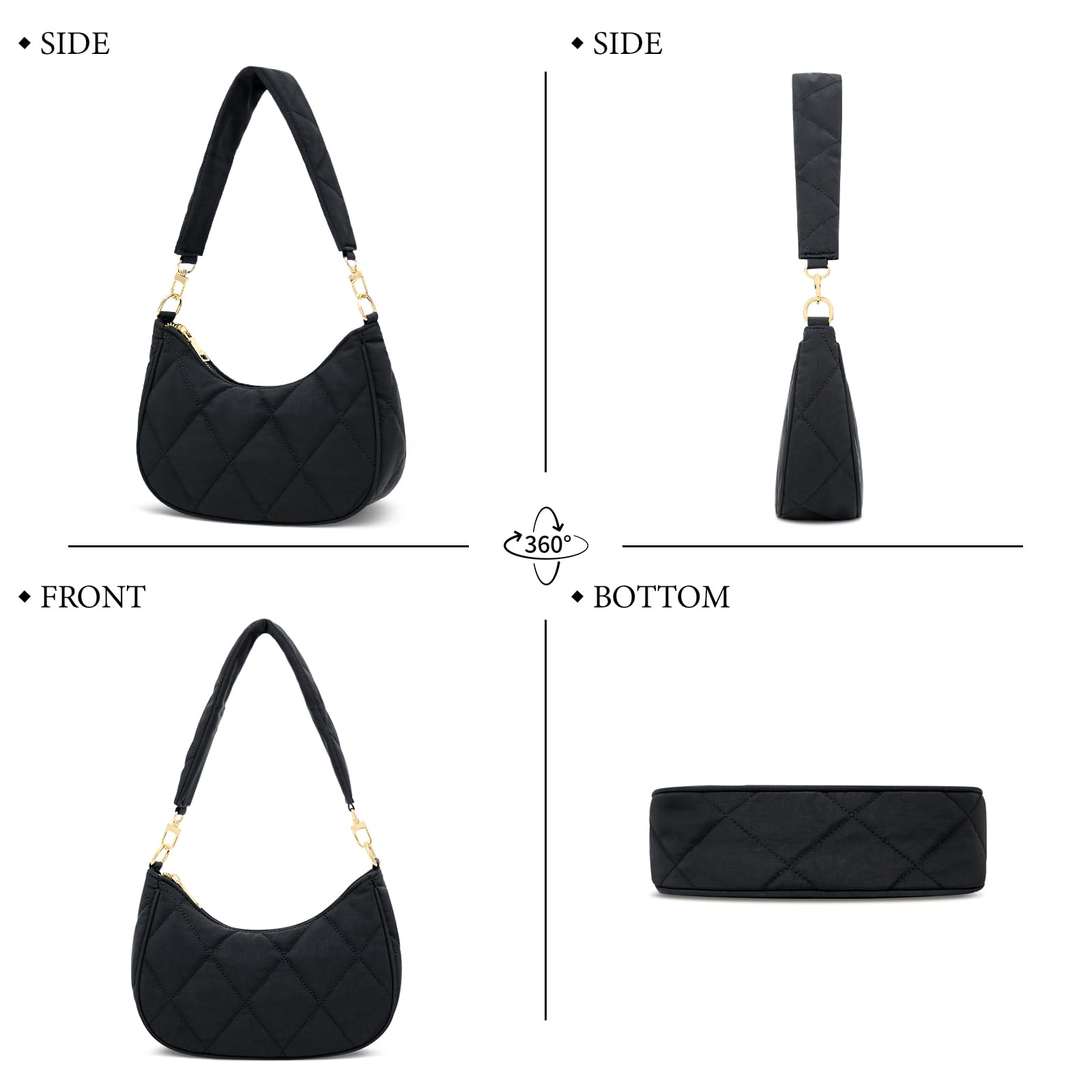 KKXIU Shoulder Bag for Women Cute Hobo Purses and Handbags Retro Clutch Underarm Purse | Cute, Retro, Cute, Retro
