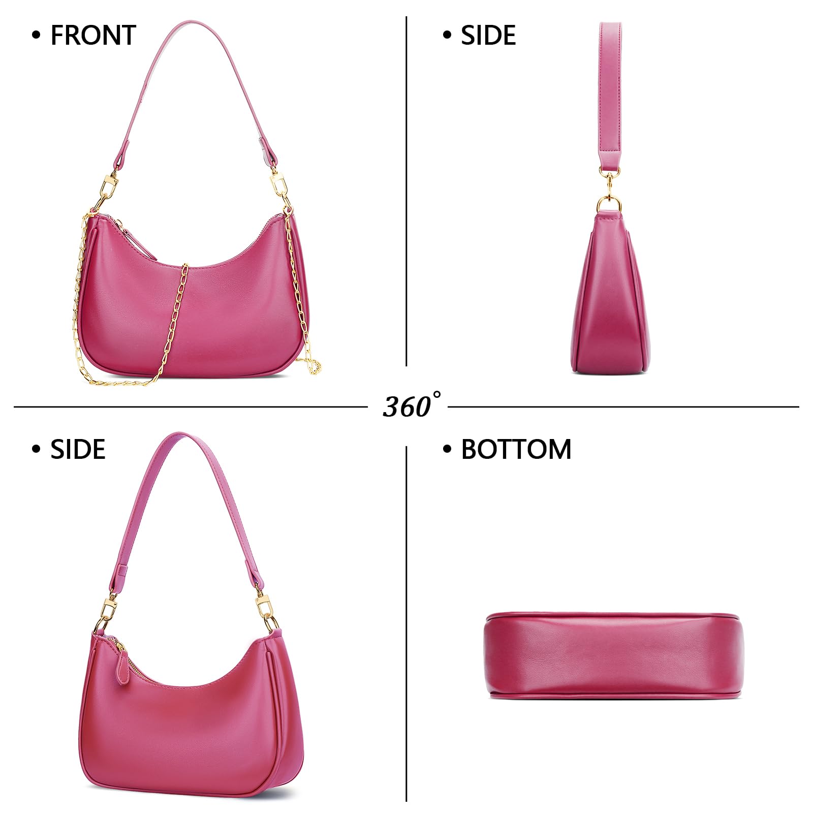 KKXIU Shoulder Bag for Women Cute Hobo Purses and Handbags Retro Clutch Underarm Purse | Cute, Retro, Cute, Retro