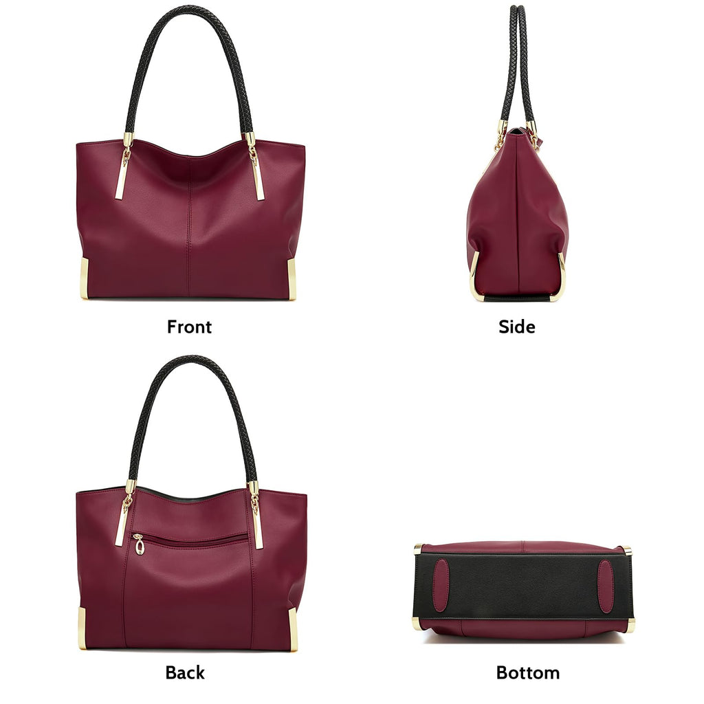 FOXLOVER Large Capacity Tote Handbags for Women, Women's Top-handle Bags Fashion Shoulder Bags Purses Minimalist design
