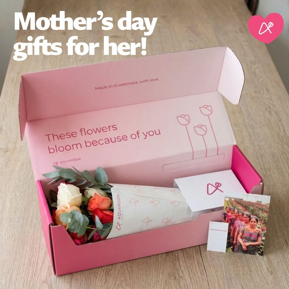 Aquarossa Farms – Mothers Day Flowers for Delivery, Fresh Flowers Bouquet, Handpicked from the Farm, Gift for Mom, Birthday, Anniversary, or Just Because – 24 Fresh Roses