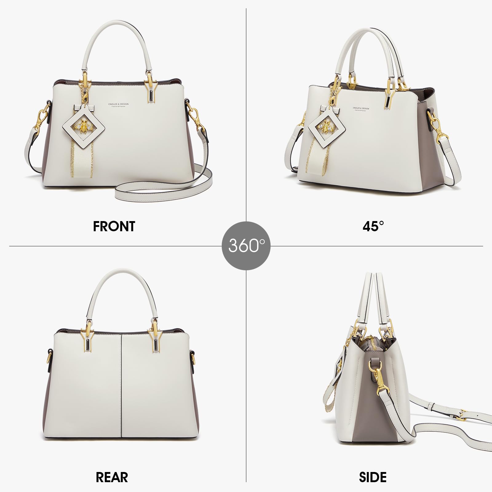 Cnoles Handbags for Women Large Capacity Tote Shoulder Bags Ladies Handle Satchel Purse