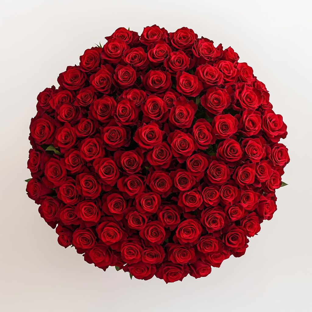 GlobalRose 100 Assorted Roses Bouquet - Responsibly Sourced Roses Fresh Flowers - Hand-Picked Flowers Fresh Bouquet for Mother's Day, Birthday & Special Occasions (4 Bunches of 25 Stems)
