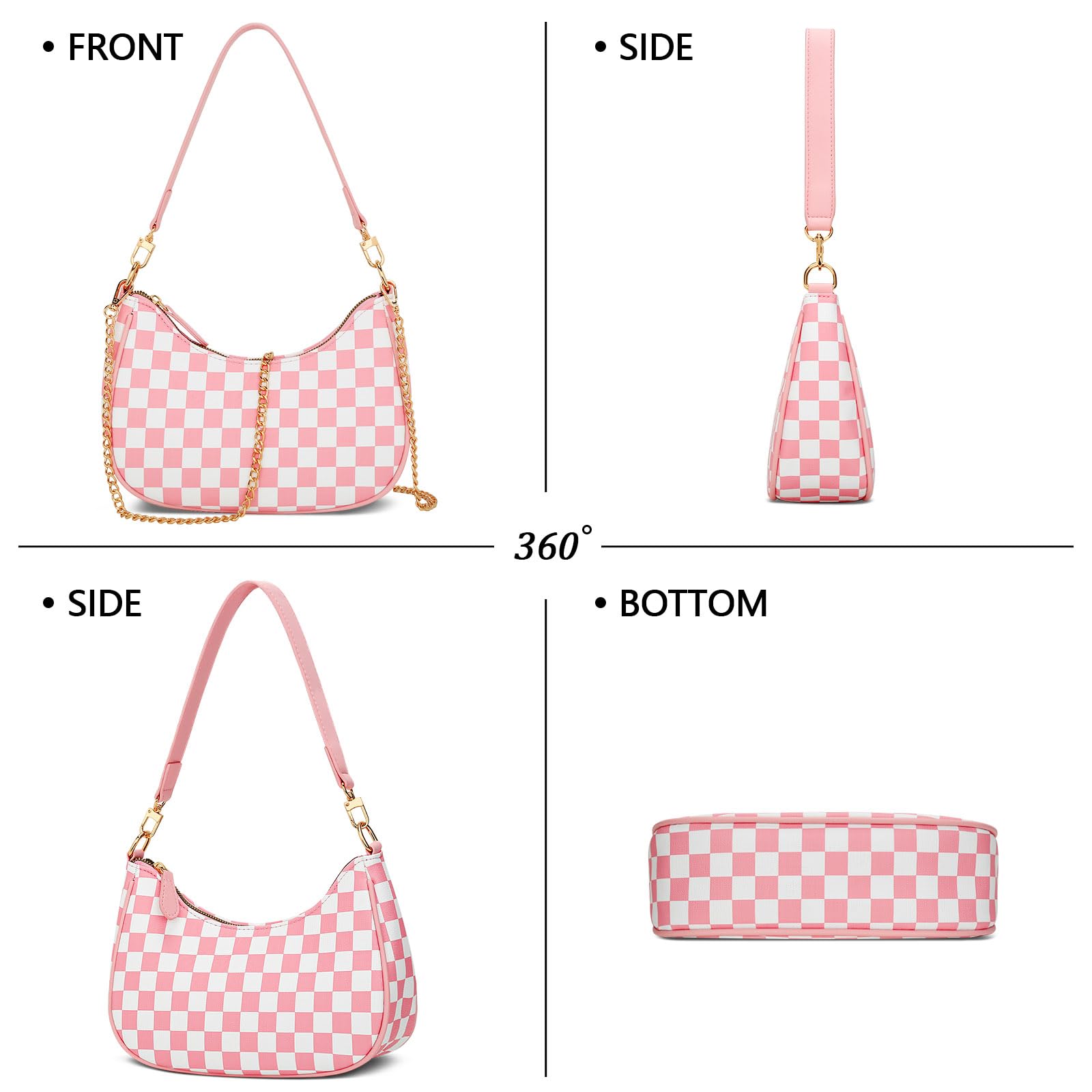 KKXIU Shoulder Bag for Women Cute Hobo Purses and Handbags Retro Clutch Underarm Purse | Cute, Retro, Cute, Retro