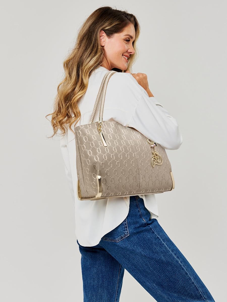FOXLOVER Large Capacity Tote Handbags for Women, Women's Top-handle Bags Fashion Shoulder Bags Purses Minimalist design