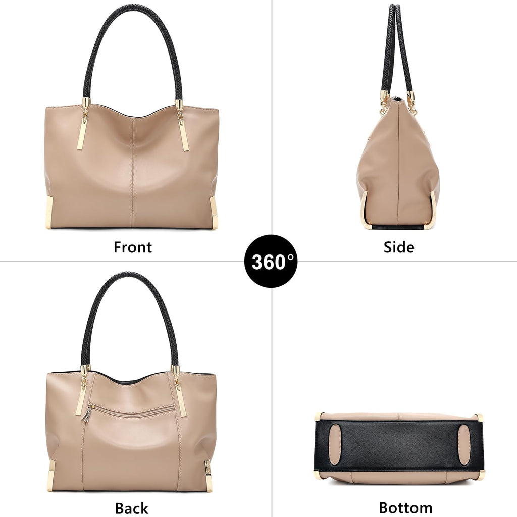 FOXLOVER Large Capacity Tote Handbags for Women, Women's Top-handle Bags Fashion Shoulder Bags Purses Minimalist design