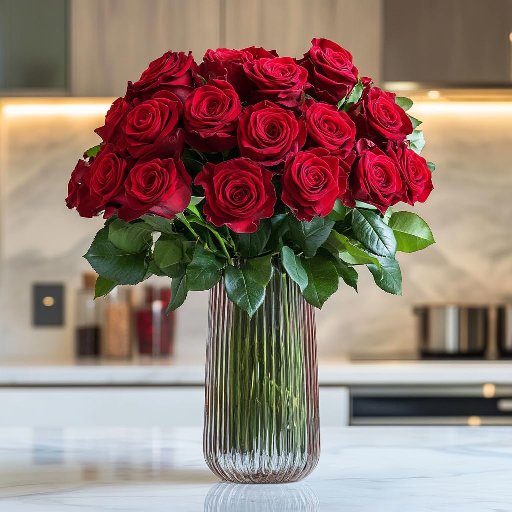 GlobalRose 100 Assorted Roses Bouquet - Responsibly Sourced Roses Fresh Flowers - Hand-Picked Flowers Fresh Bouquet for Mother's Day, Birthday & Special Occasions (4 Bunches of 25 Stems)