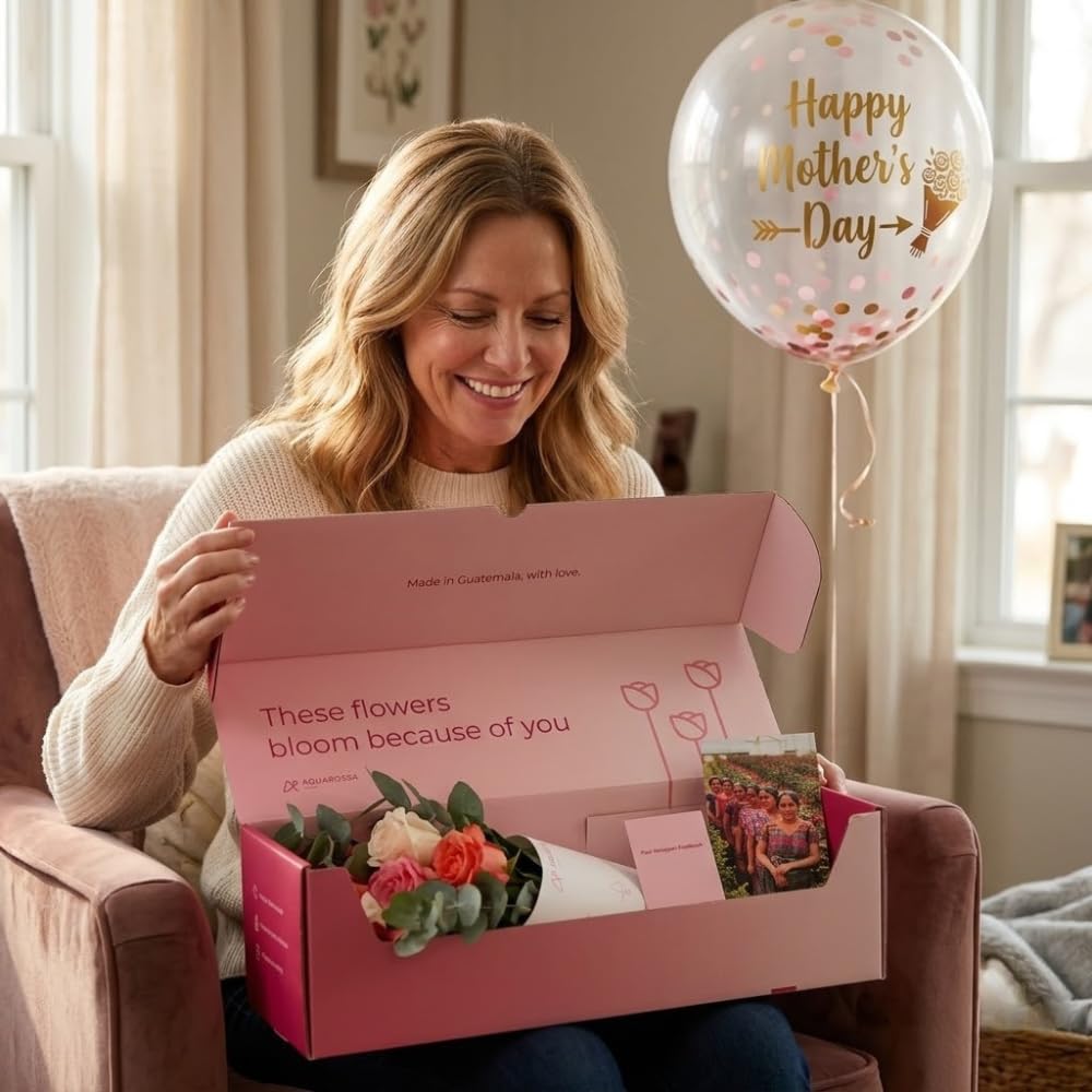 Aquarossa Farms – Mothers Day Flowers for Delivery, Fresh Flowers Bouquet, Handpicked from the Farm, Gift for Mom, Birthday, Anniversary, or Just Because – 24 Fresh Roses
