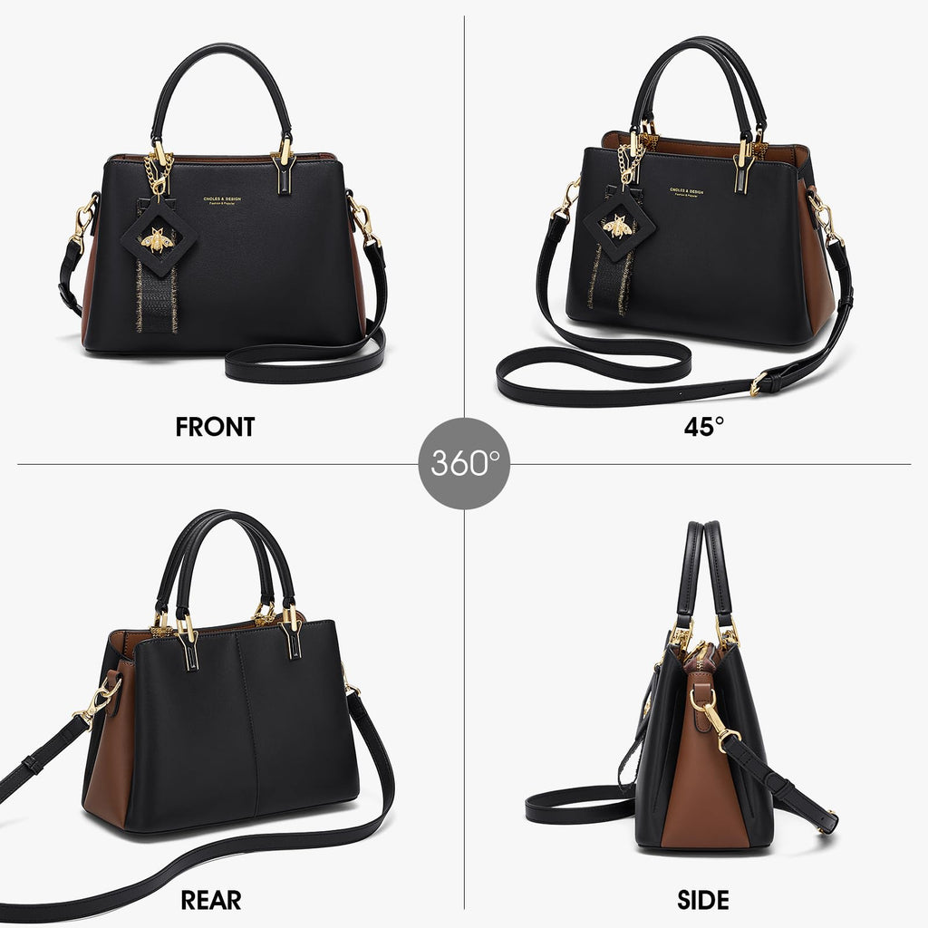 Cnoles Handbags for Women Large Capacity Tote Shoulder Bags Ladies Handle Satchel Purse