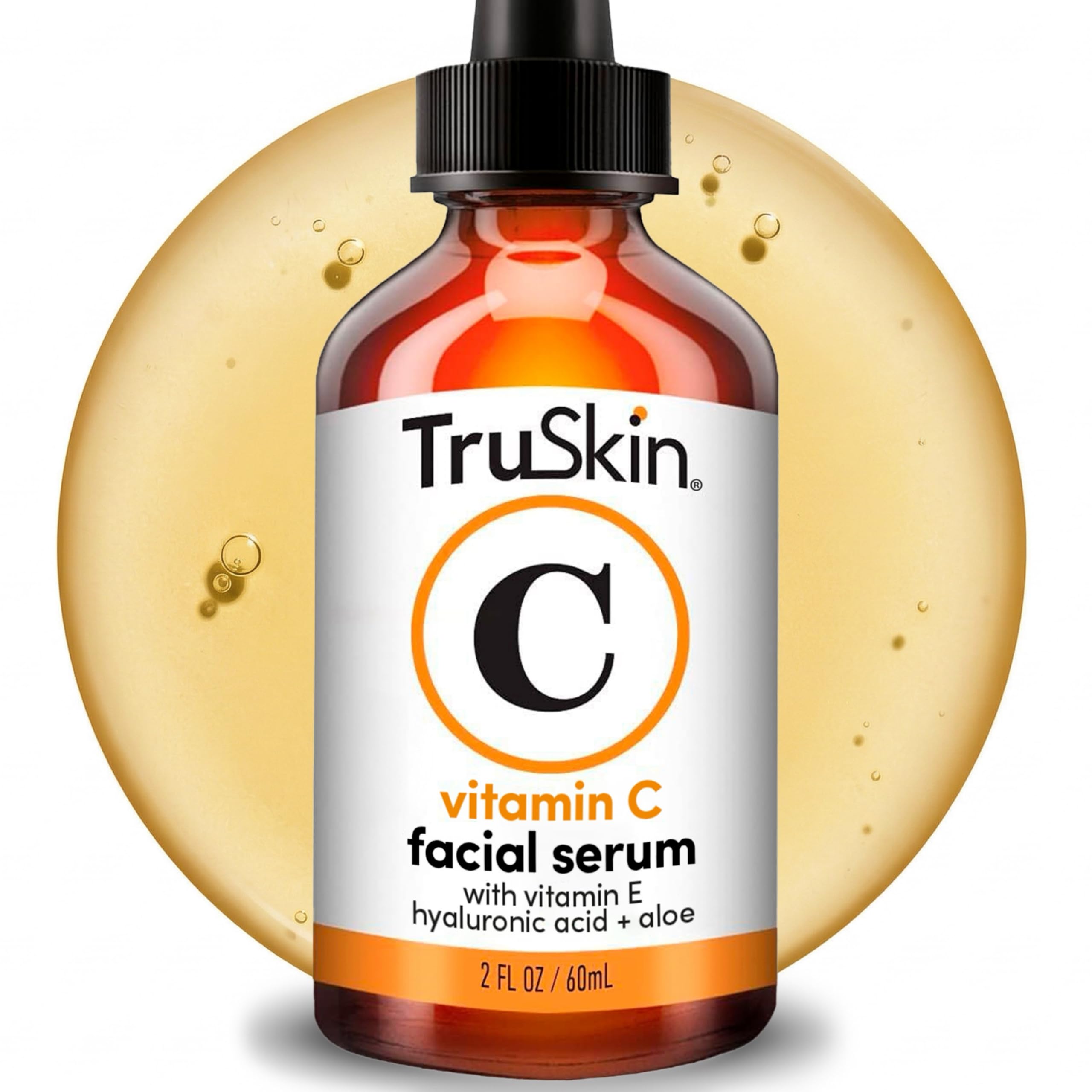 TruSkin Vitamin C Serum for Face - Anti Aging Face Serum with Hyaluronic Acid & Vitamin E - Brightening Formula for Improving Appearance of Dark Spots, Fine Lines & Wrinkles - All Skin Types, 1 fl oz