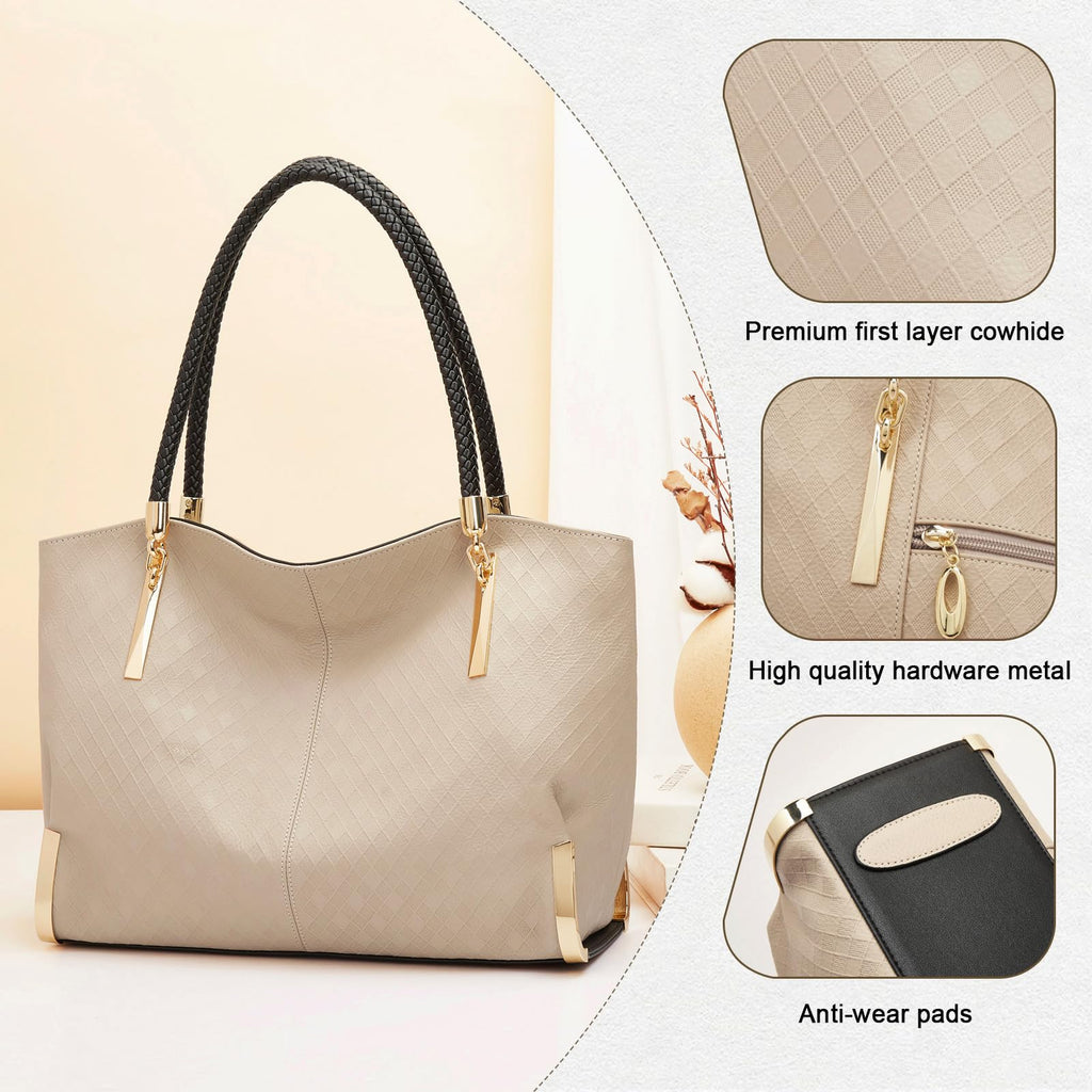 FOXLOVER Large Capacity Tote Handbags for Women, Women's Top-handle Bags Fashion Shoulder Bags Purses Minimalist design