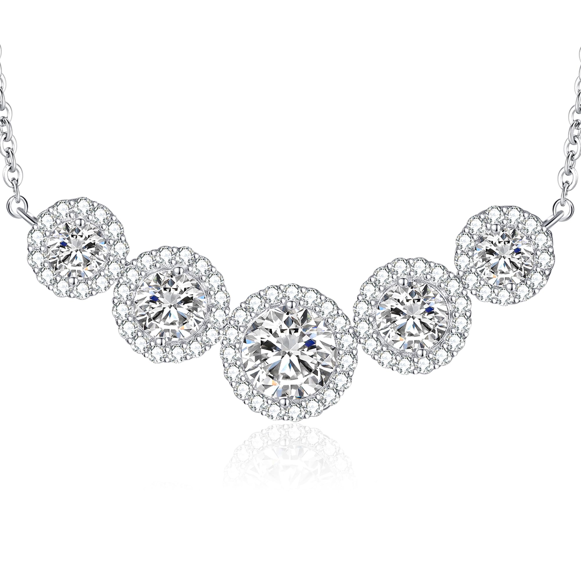 Moissanite Necklace for Women, 1.7-7.6 Carat Heart Necklace Engraved 'I LOVE YOU' Gift for Wife, Wedding Anniversary Birthday Gifts for Women, Jewelry Gifts for Her Wife Mom Girlfriend Lady