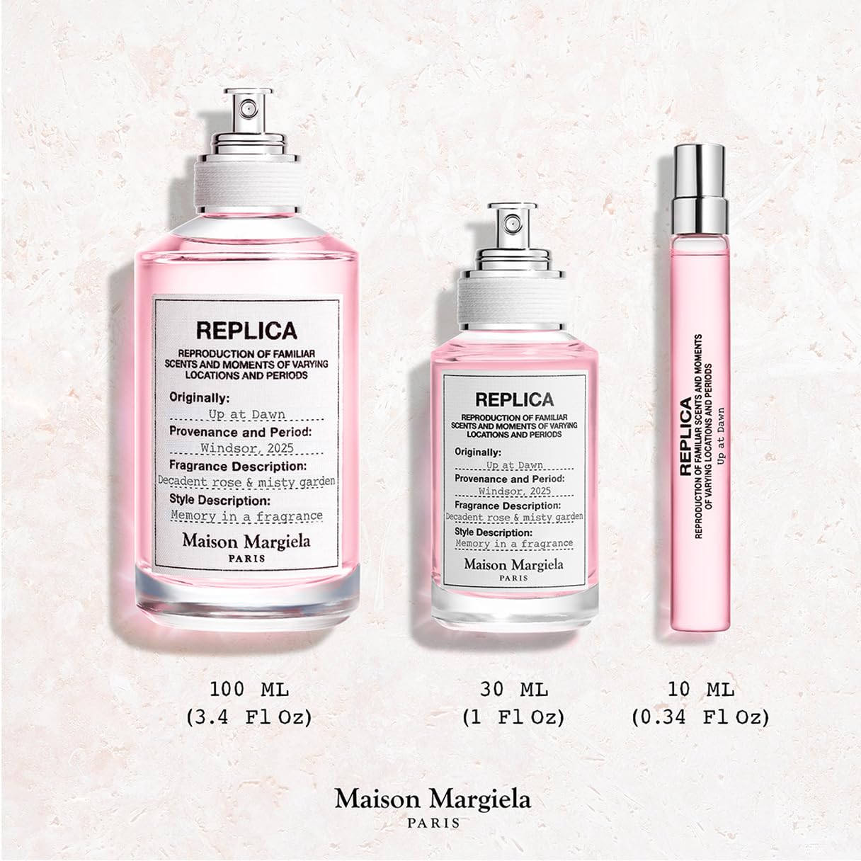 Masion Margiela - Replica - Up at Dawn Eau de Toilette - Floral & Delicate Perfume - Fragrance With Pink Pepper, Rose Absolute & Moss