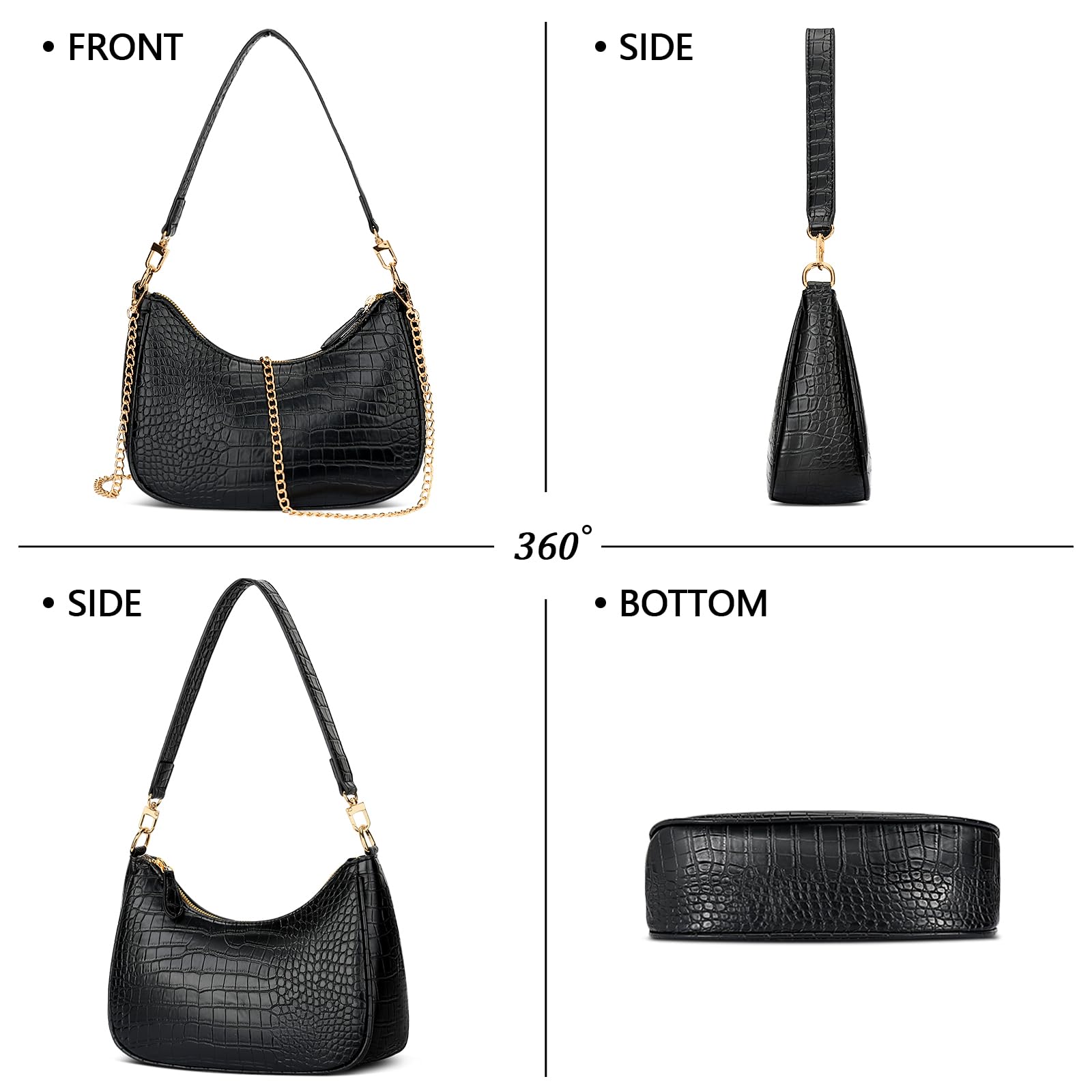 KKXIU Shoulder Bag for Women Cute Hobo Purses and Handbags Retro Clutch Underarm Purse | Cute, Retro, Cute, Retro