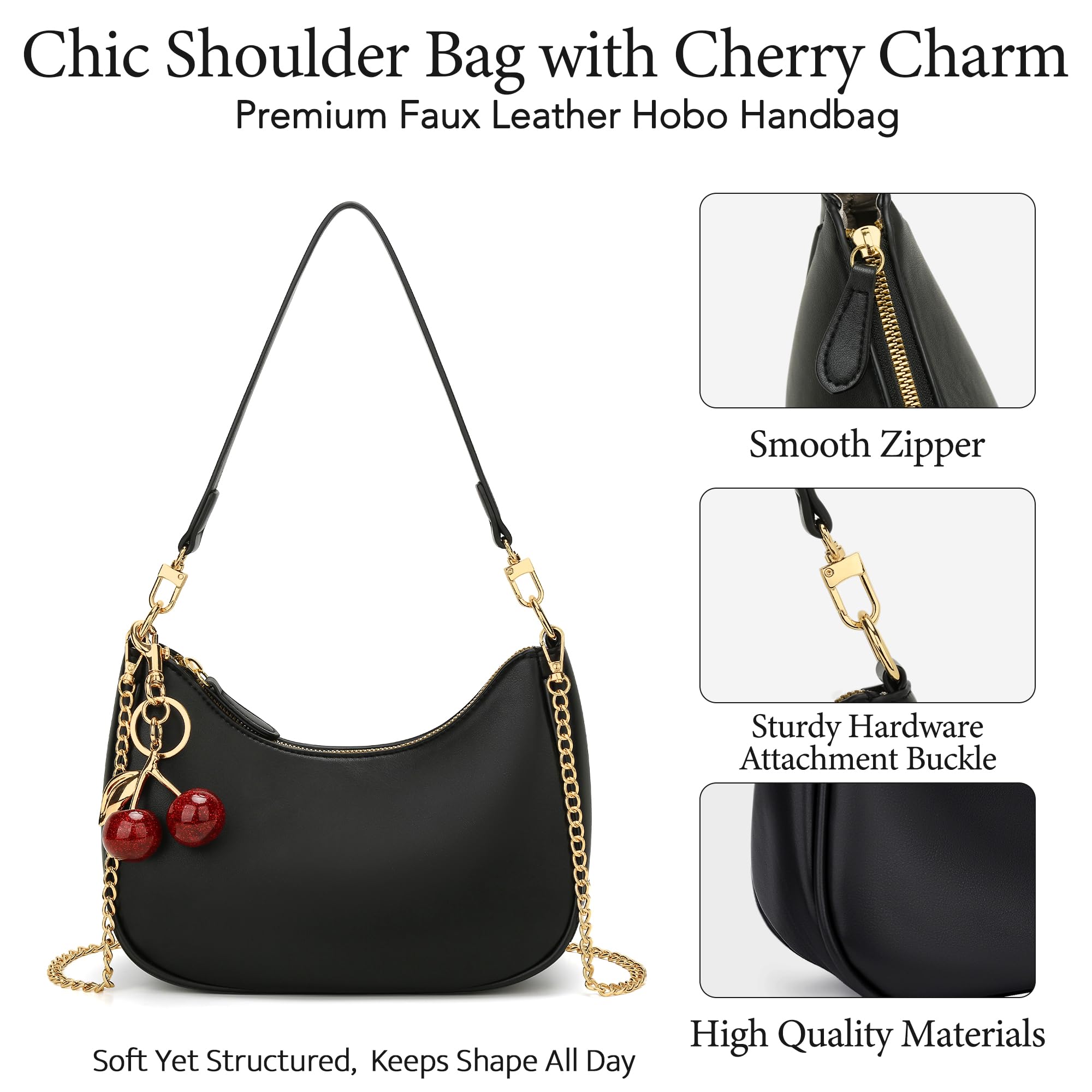 KKXIU Shoulder Bag for Women Cute Hobo Purses and Handbags Retro Clutch Underarm Purse | Cute, Retro, Cute, Retro