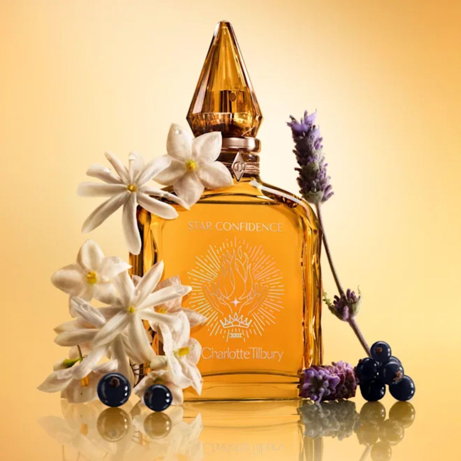 Charlotte Tilbury Star Confidence Eau De Parfum - Pheromone Enhancing Blackcurrant & Jasmine Fragrance with Natural Patchouli Oil - Long-Lasting Floral Woody Scent