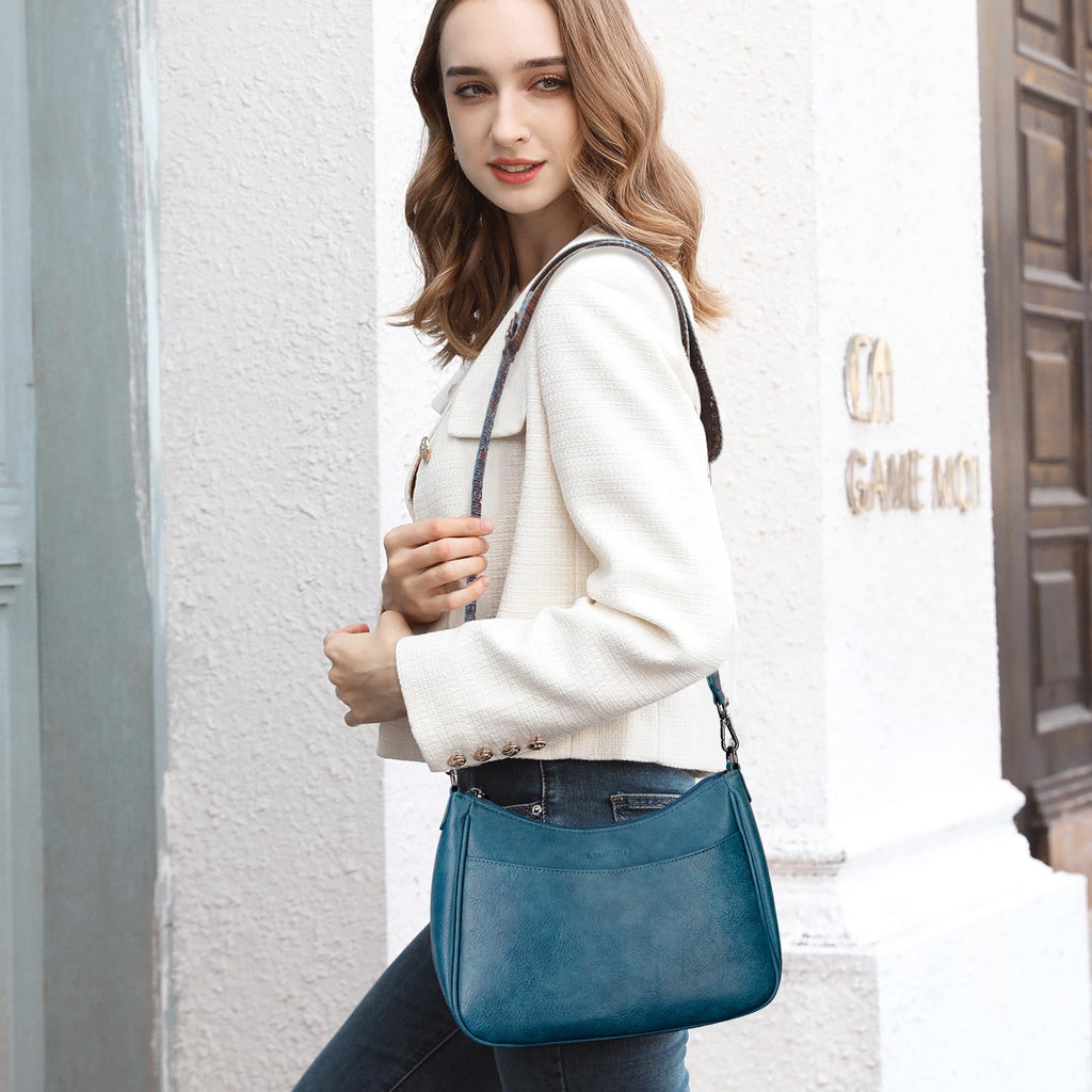 APHISON Trendy Leather Crossbody Purse with Adjustable Strap, Women's Shoulder Handbag