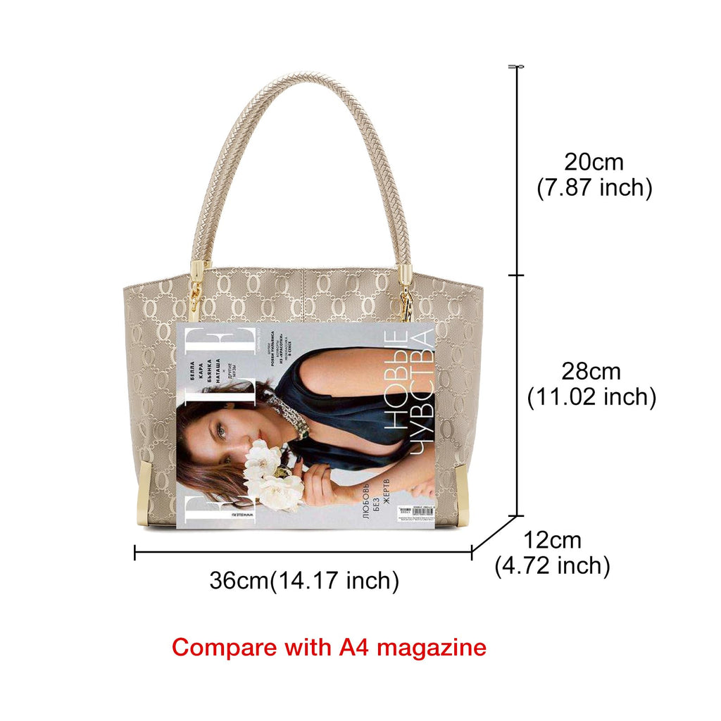 FOXLOVER Large Capacity Tote Handbags for Women, Women's Top-handle Bags Fashion Shoulder Bags Purses Minimalist design