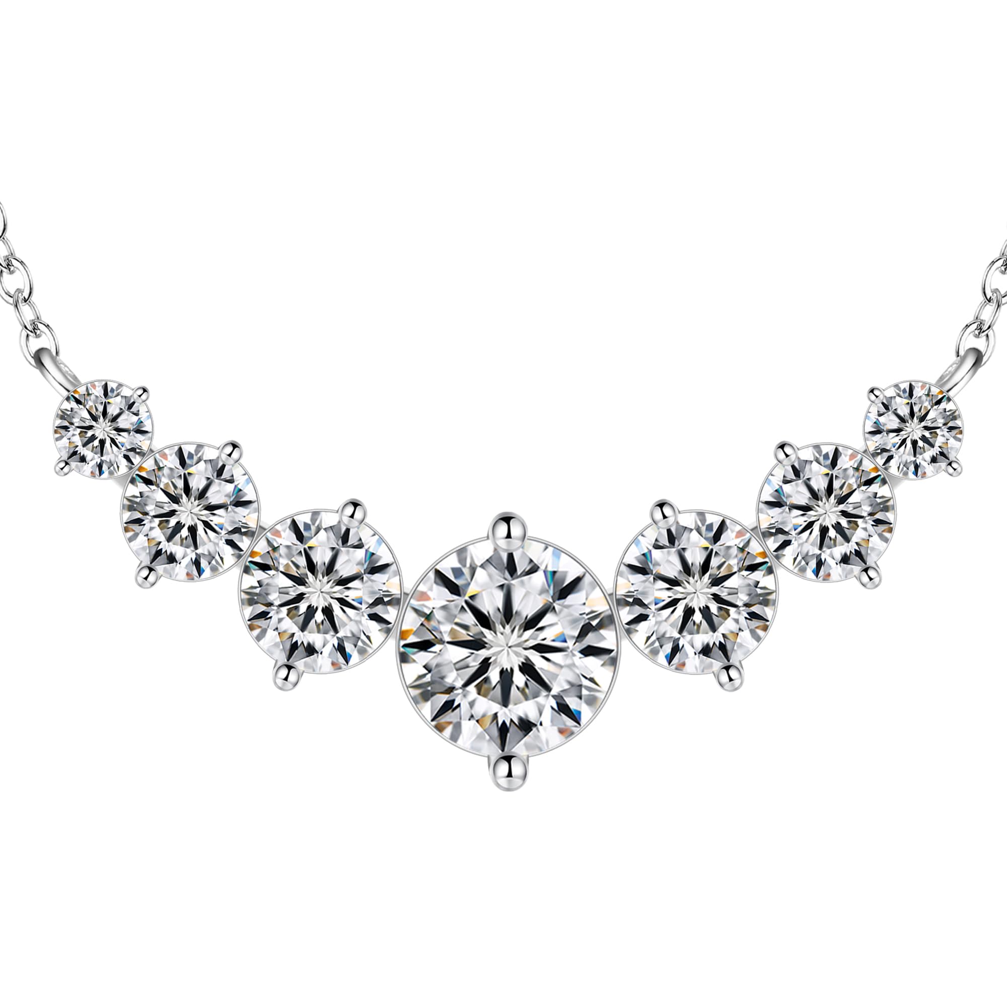 Moissanite Necklace for Women, 1.7-7.6 Carat Heart Necklace Engraved 'I LOVE YOU' Gift for Wife, Wedding Anniversary Birthday Gifts for Women, Jewelry Gifts for Her Wife Mom Girlfriend Lady