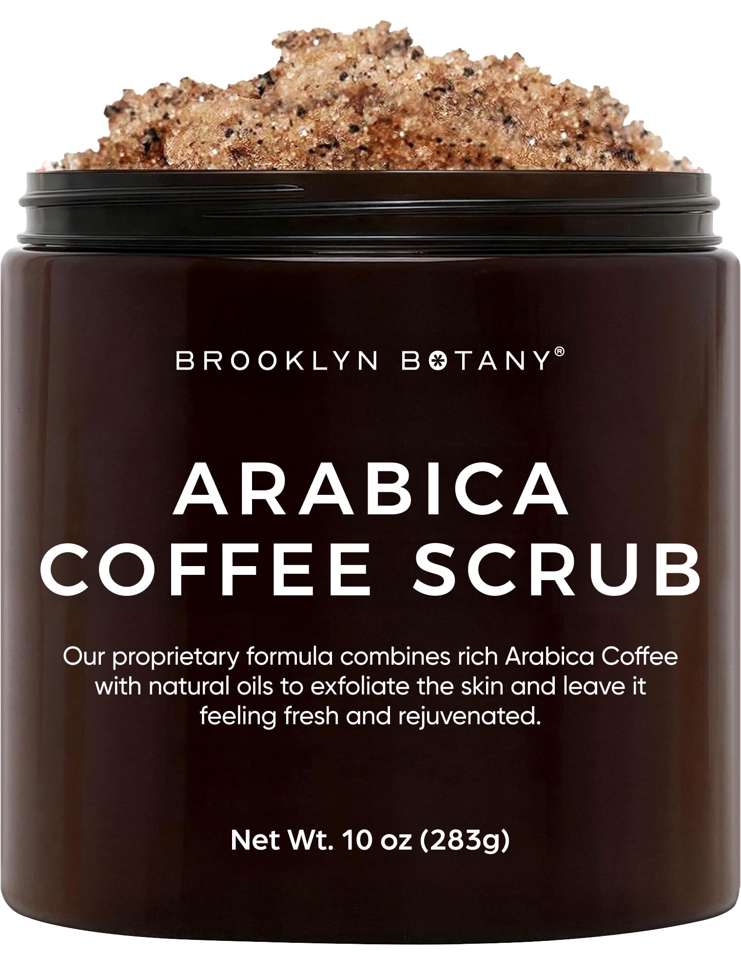 Brooklyn Botany Brown Sugar Body Scrub - Moisturizing and Exfoliating Body, Face, Hand, Foot Scrub - Fights Acne, Fine Lines & Wrinkles, Great Gifts For Women & Men - 10 oz