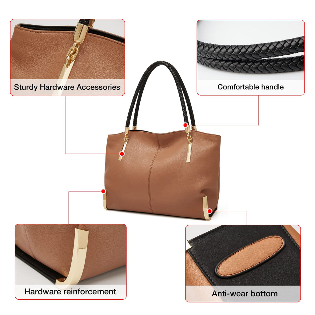 FOXLOVER Large Capacity Tote Handbags for Women, Women's Top-handle Bags Fashion Shoulder Bags Purses Minimalist design