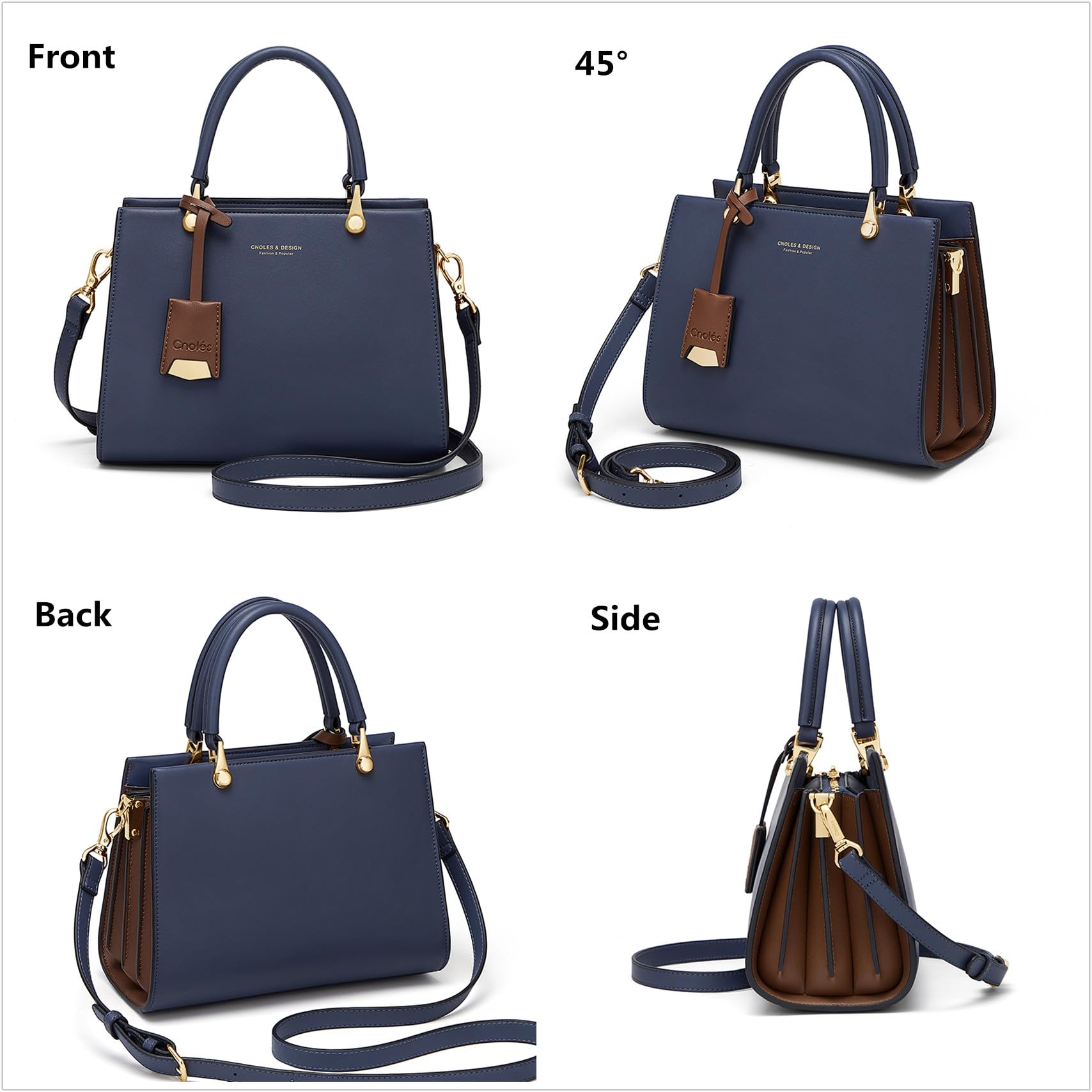 Cnoles Handbags for Women Large Capacity Tote Shoulder Bags Ladies Handle Satchel Purse
