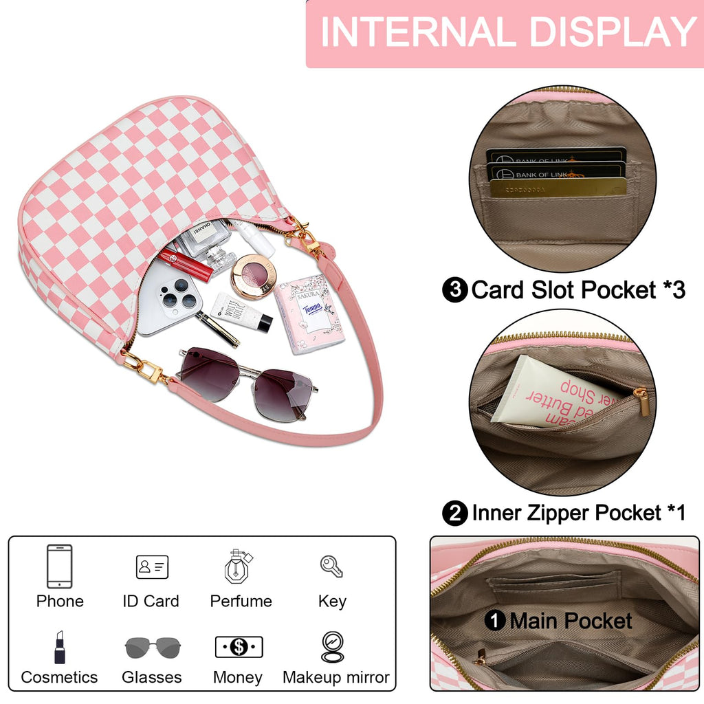 KKXIU Shoulder Bag for Women Cute Hobo Purses and Handbags Retro Clutch Underarm Purse | Cute, Retro, Cute, Retro