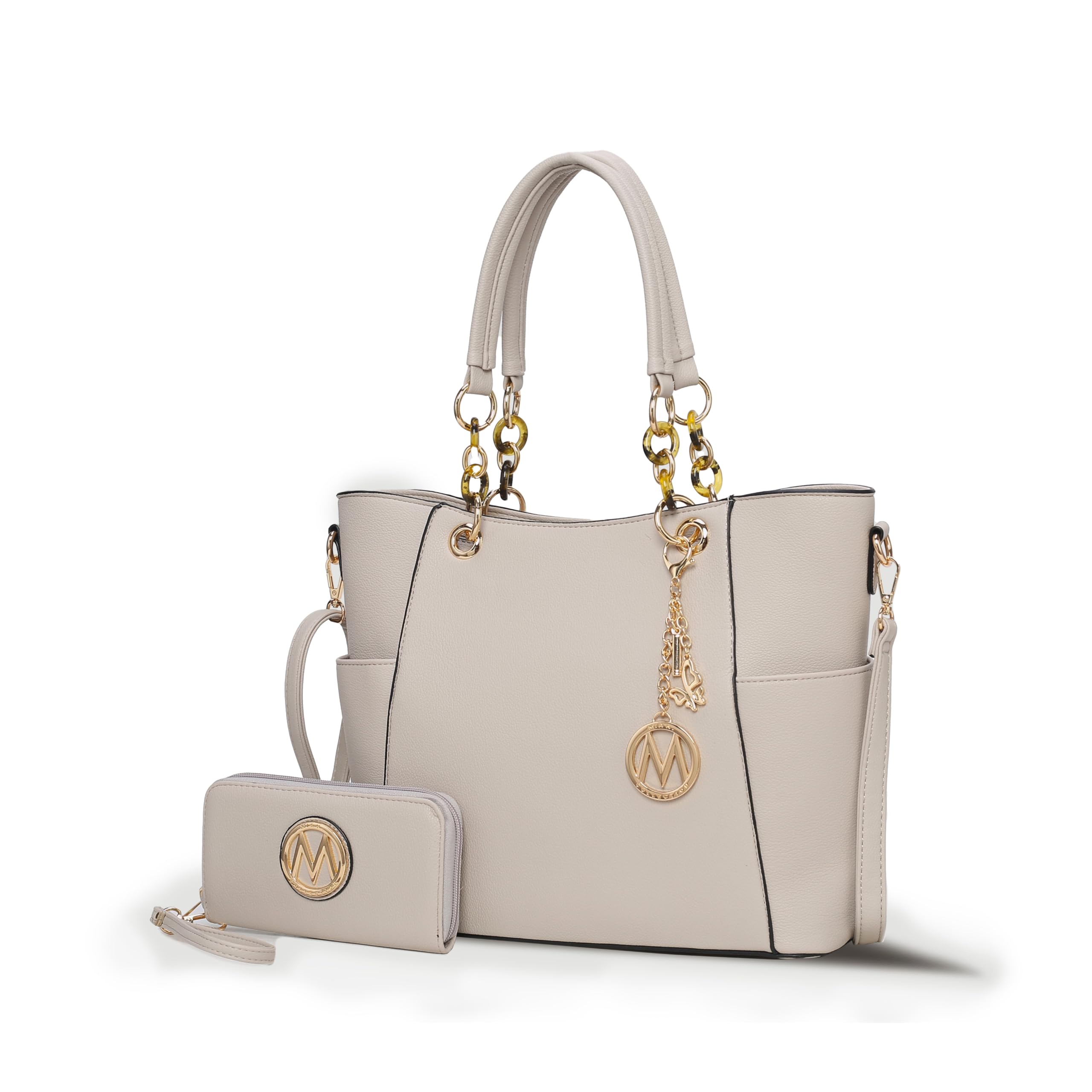 MKF Collection Tote Bag for Women, Handbag Set with Wallet-Top-Handle Bag Vegan Leather Purse by Mia K