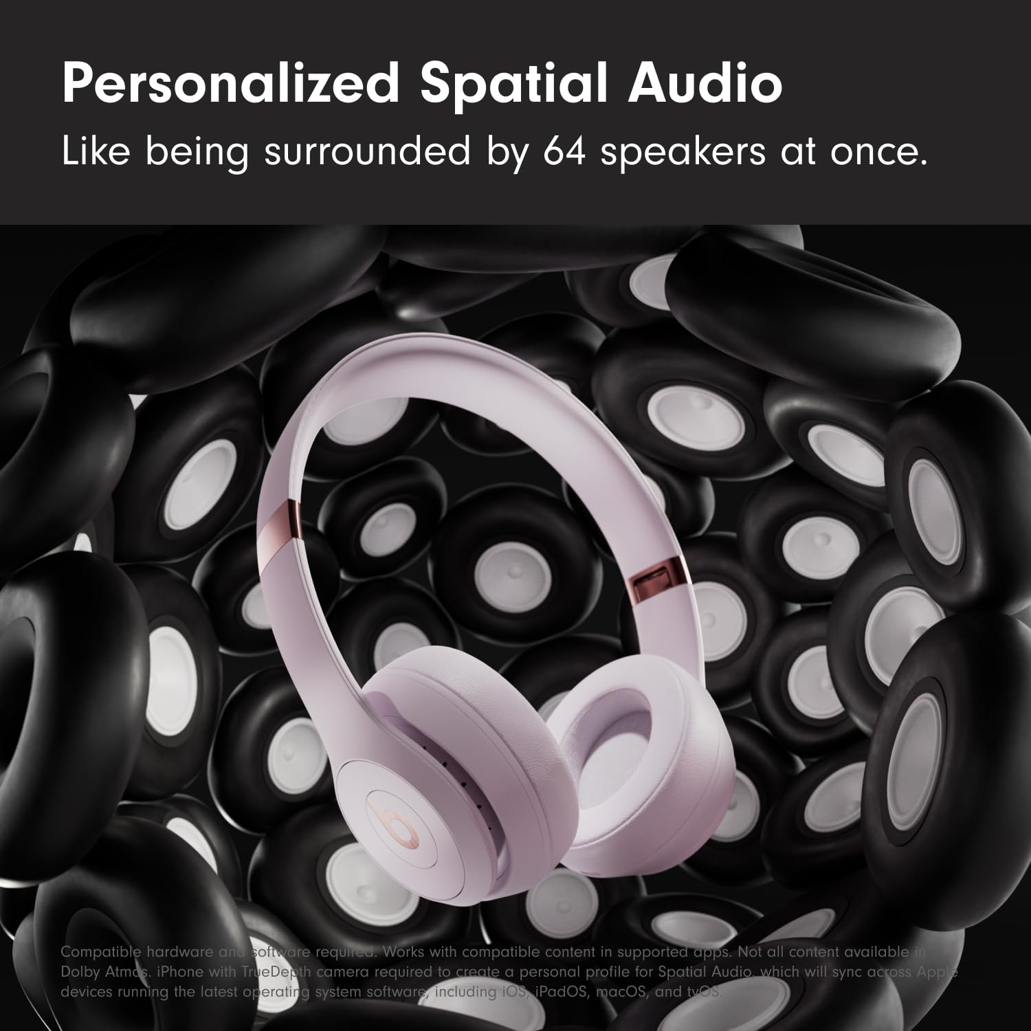 Beats Solo 4 - Wireless On-Ear Bluetooth Headphones, Up to 50-Hour Battery Life, Ultra-Lightweight Comfort, Powerful and Balanced Sound, Apple & Android Compatible - Amazon Exclusive Metallic Pink