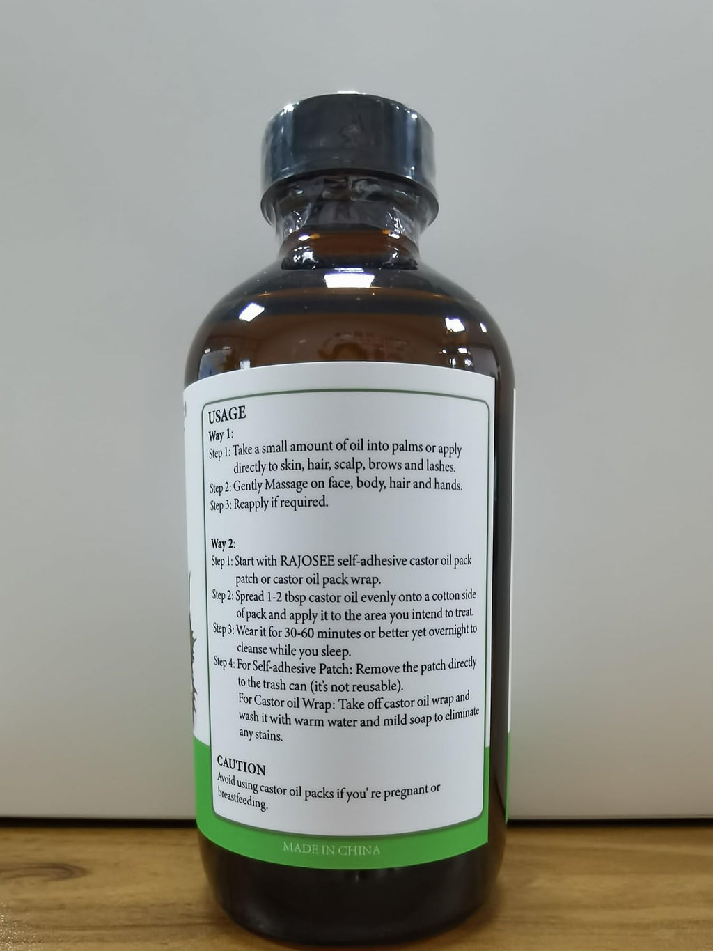 70 Pcs Castor Oil Pack with Castor Oil Organic Cold Pressed Glass Bottle 8oz, Cotton Caster Oil Wrap for Waist Back Neck Arm, Self-Adhesive for Convenient Use