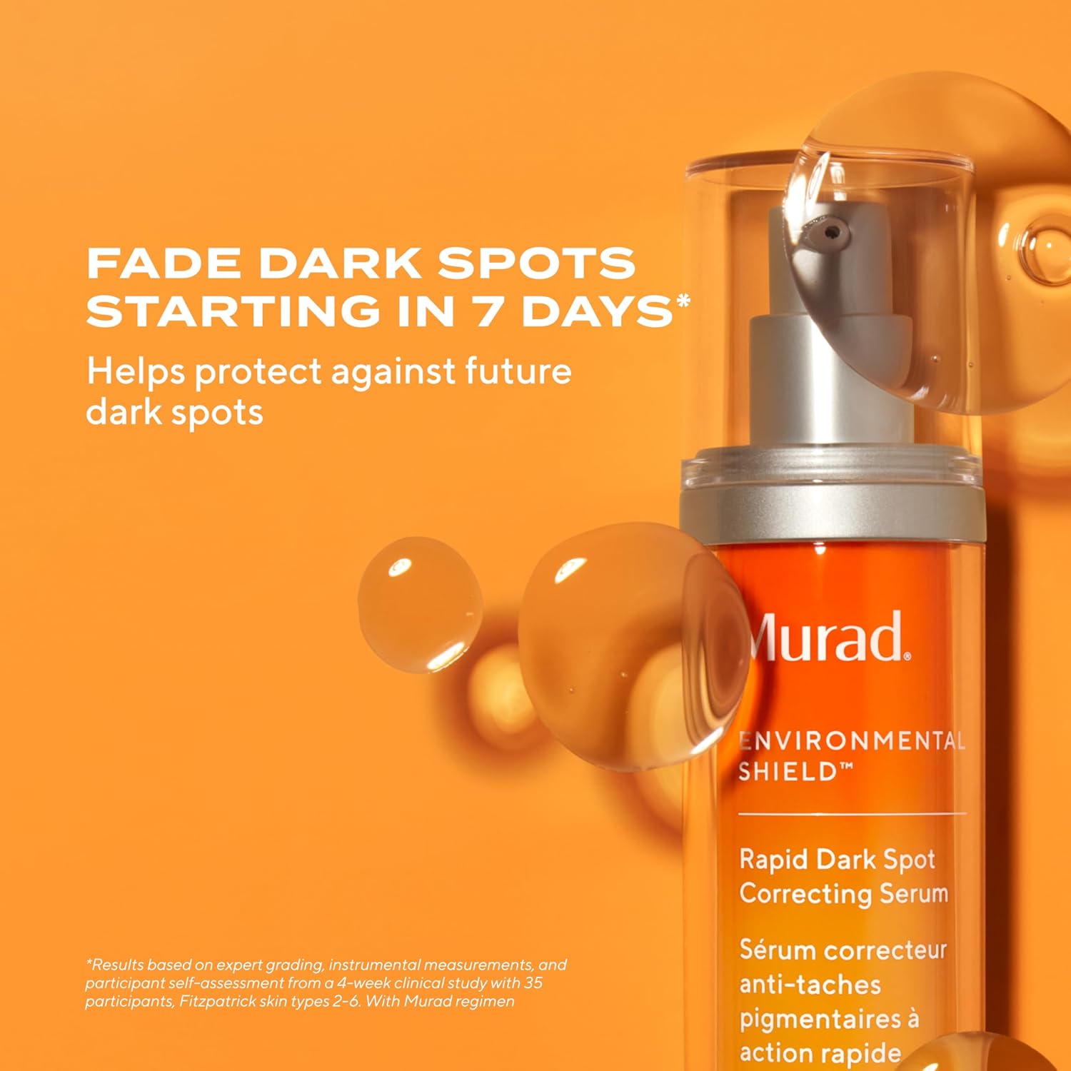 Murad Rapid Dark Spot Correcting Serum - Advanced Anti-Aging Formula with Patented Resorcinol Technology, Tranexamic and Glycolic Acids for Hyperpigmentation, Dark Spots and Dull Skin - 1 Fl Oz