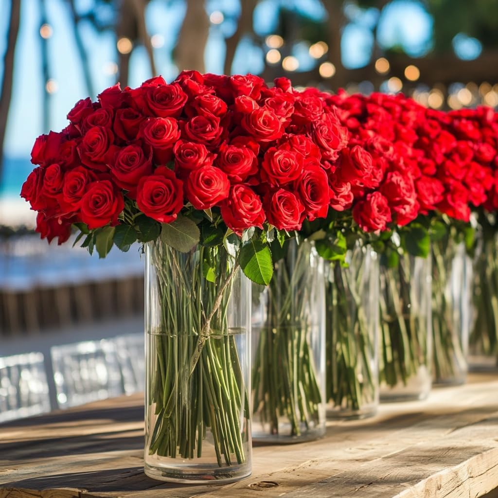 GlobalRose 100 Assorted Roses Bouquet - Responsibly Sourced Roses Fresh Flowers - Hand-Picked Flowers Fresh Bouquet for Mother's Day, Birthday & Special Occasions (4 Bunches of 25 Stems)