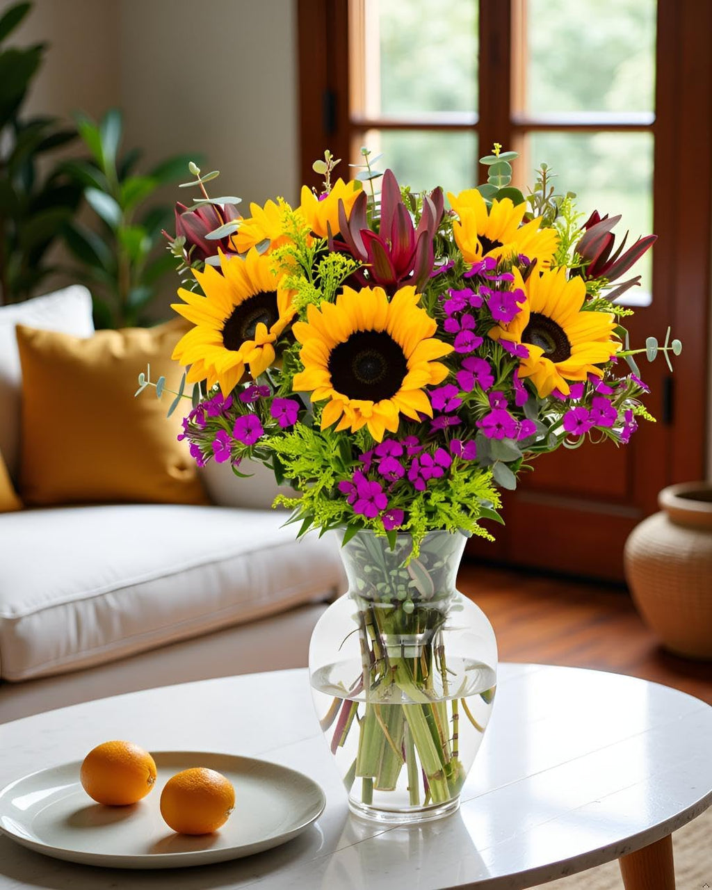 Stargazer Barn – Wildflower Bouquet with Vase – Mother’s Day Flowers for Mom – Fresh Flower Delivery, Farm Fresh, Hand-Tied in USA, Ready to Gift