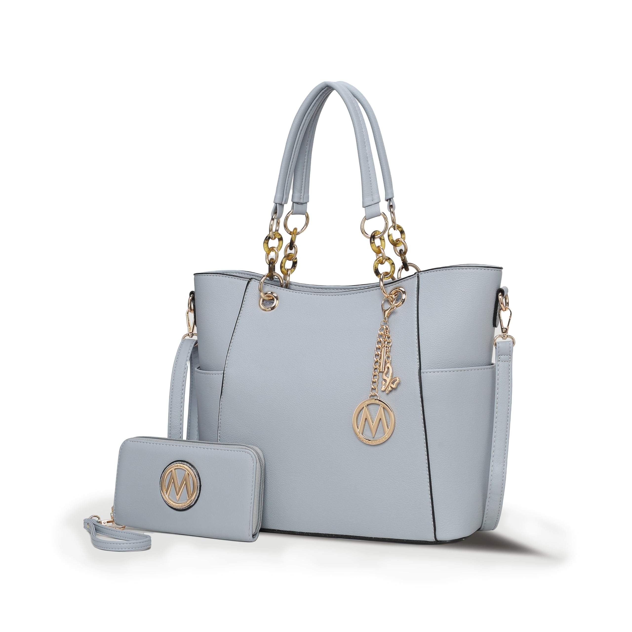 MKF Collection Tote Bag for Women, Handbag Set with Wallet-Top-Handle Bag Vegan Leather Purse by Mia K