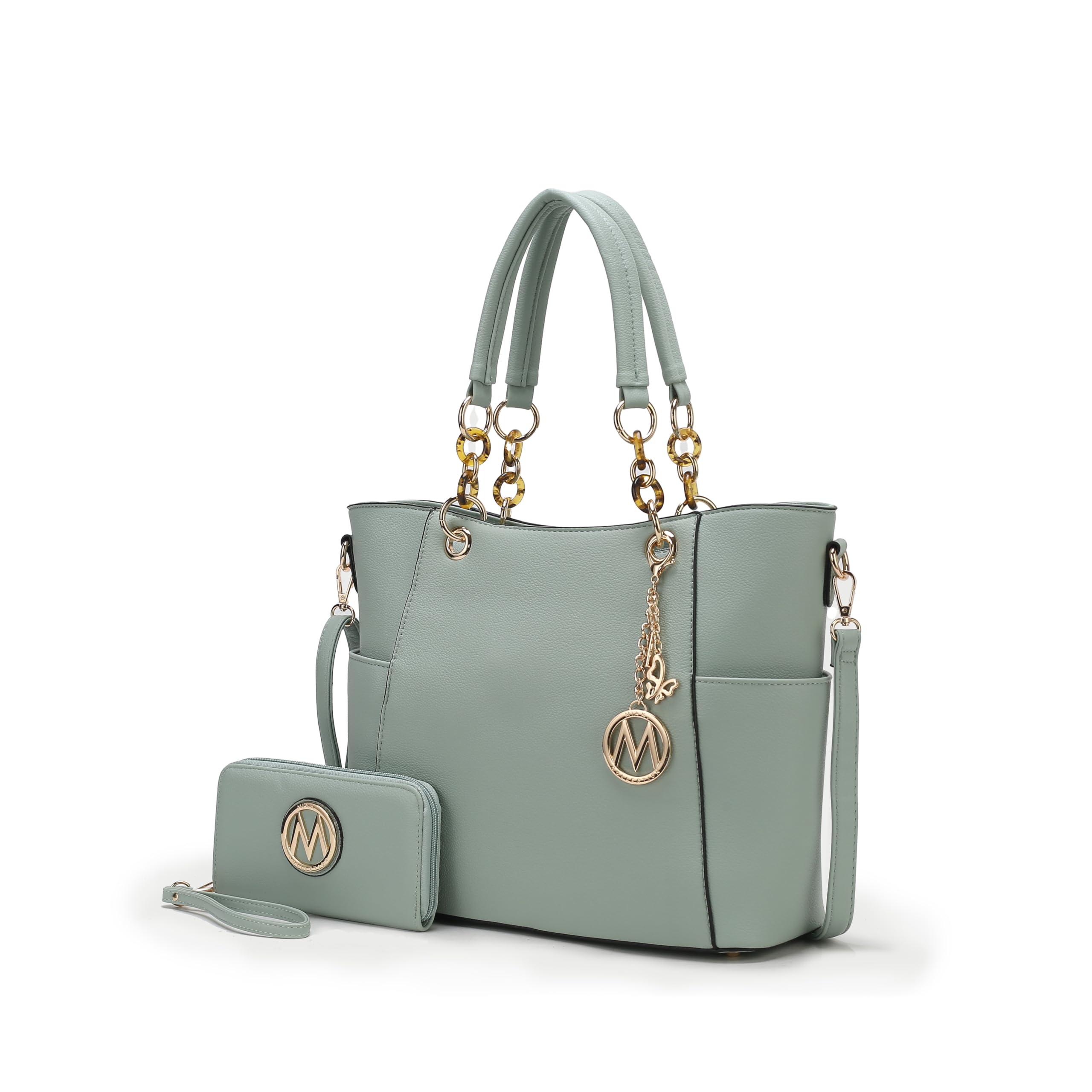 MKF Collection Tote Bag for Women, Handbag Set with Wallet-Top-Handle Bag Vegan Leather Purse by Mia K