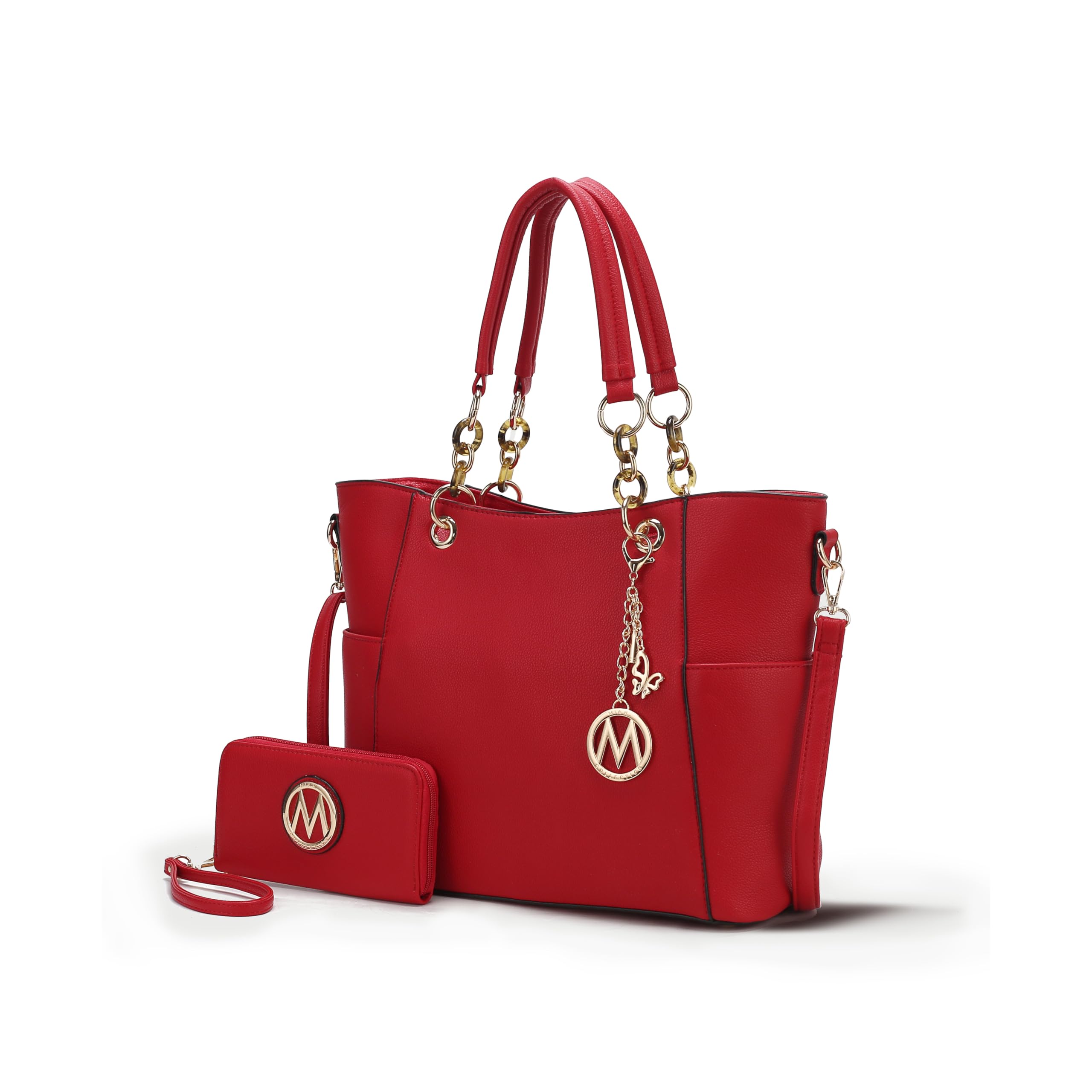 MKF Collection Tote Bag for Women, Handbag Set with Wallet-Top-Handle Bag Vegan Leather Purse by Mia K