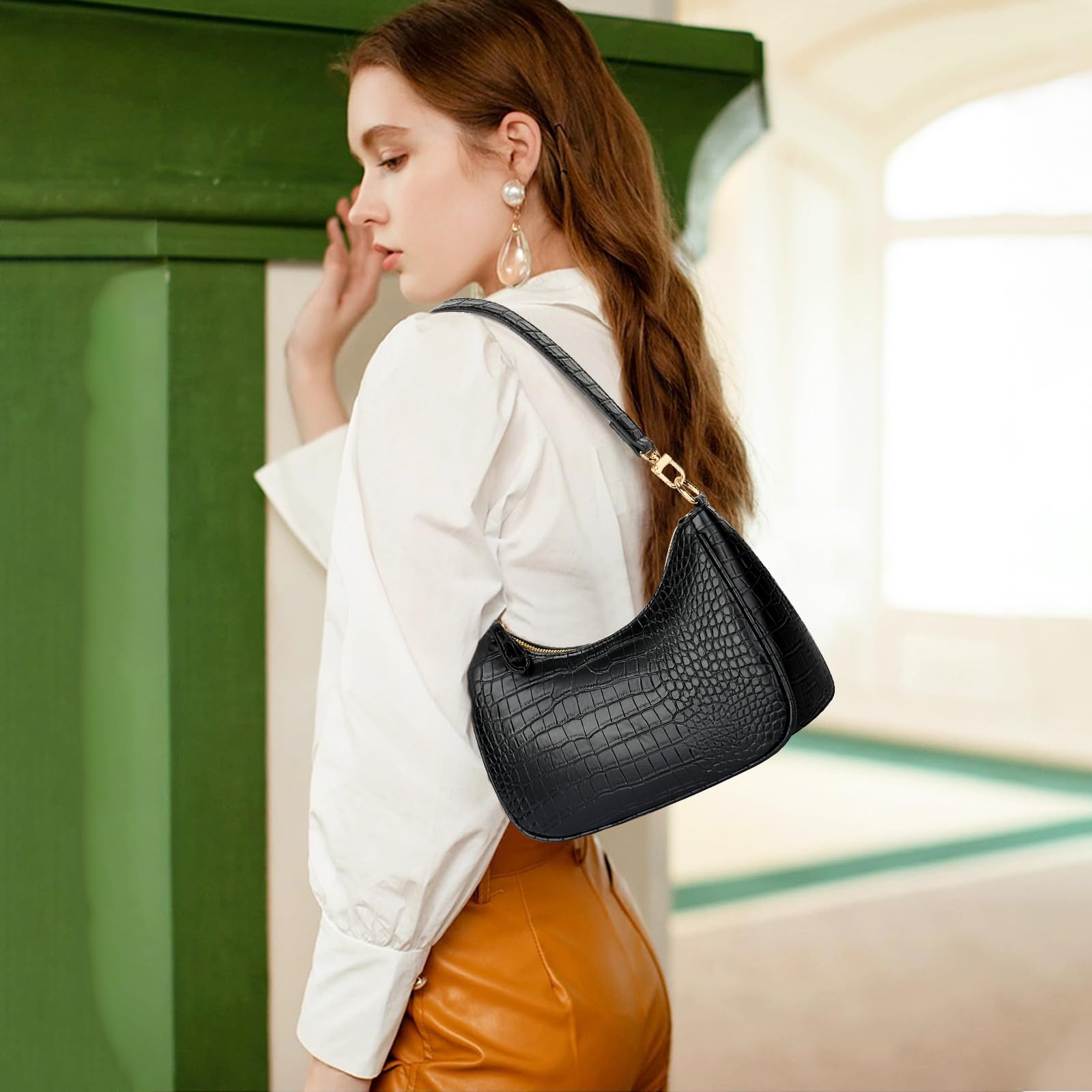 KKXIU Shoulder Bag for Women Cute Hobo Purses and Handbags Retro Clutch Underarm Purse | Cute, Retro, Cute, Retro