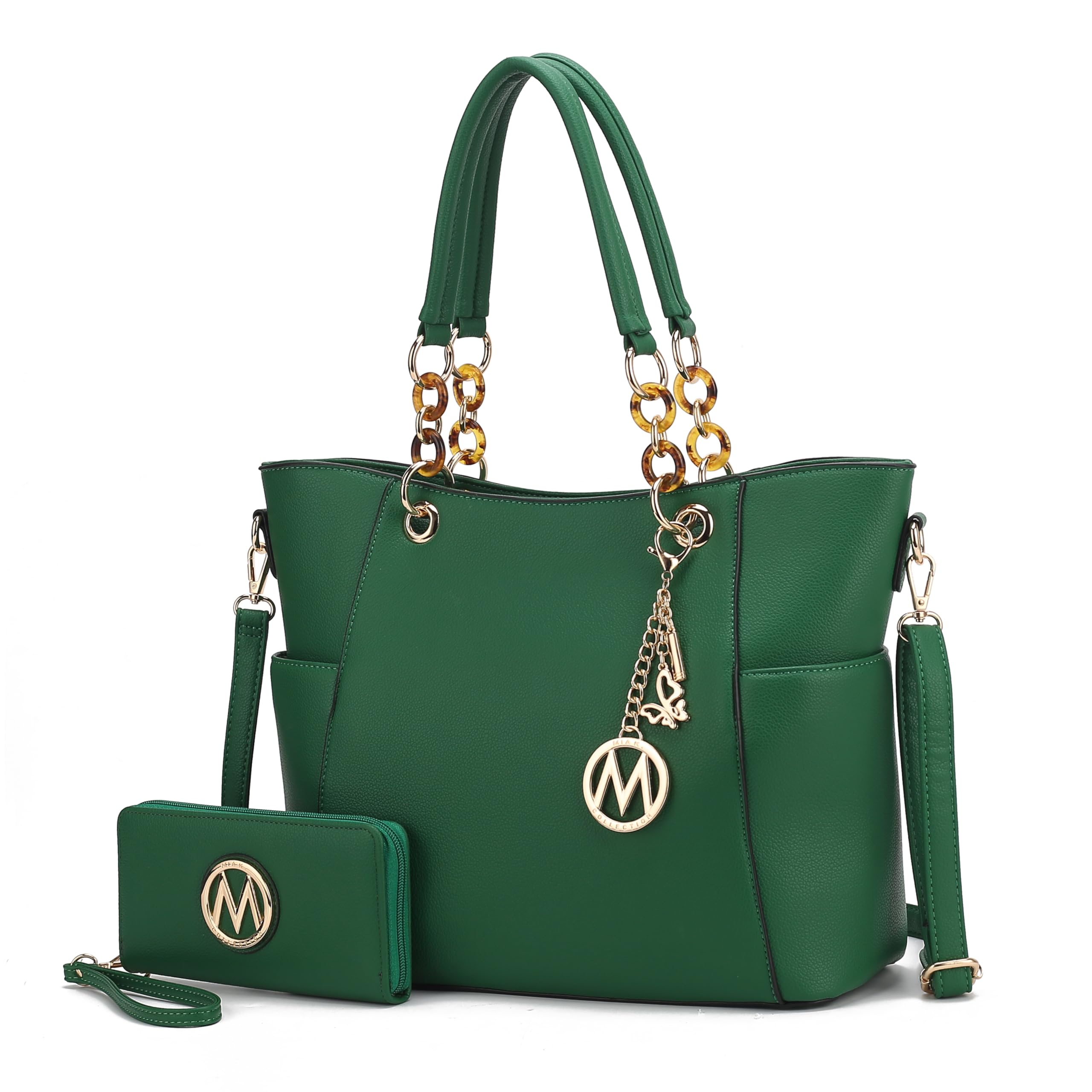 MKF Collection Tote Bag for Women, Handbag Set with Wallet-Top-Handle Bag Vegan Leather Purse by Mia K