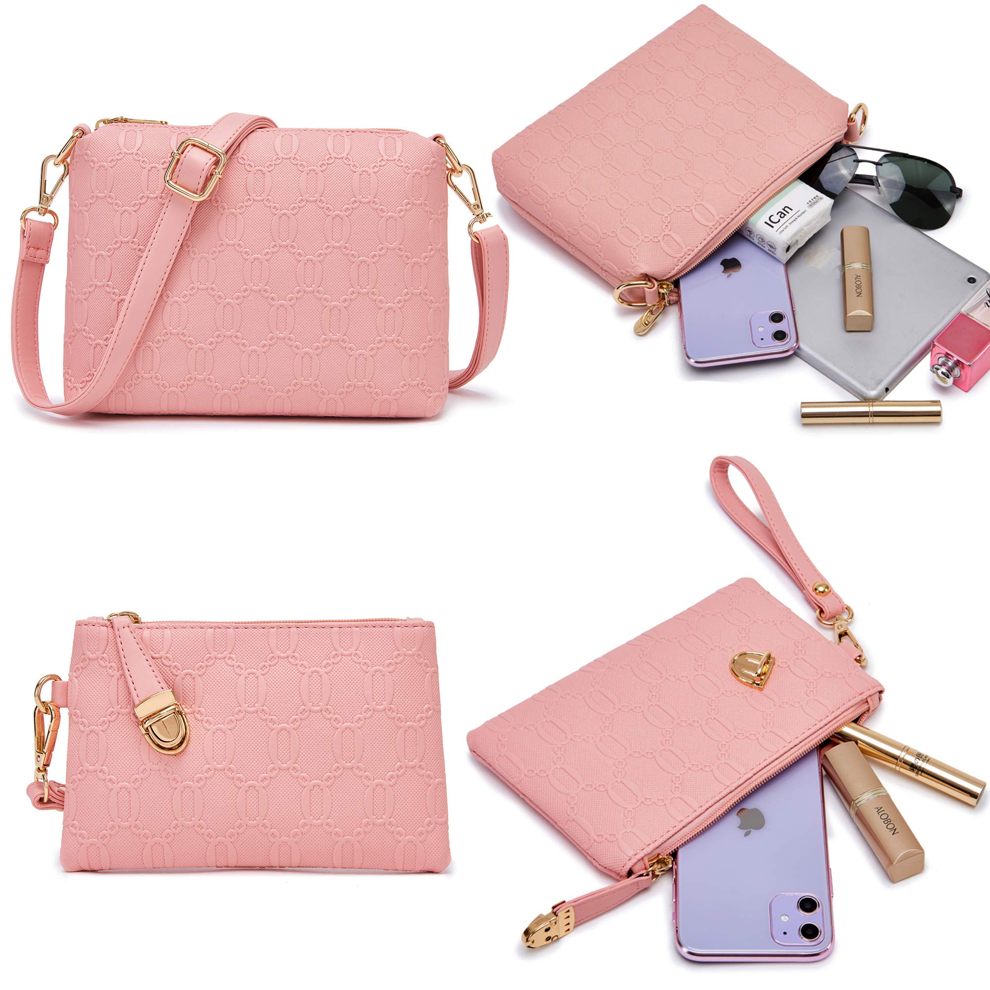 Women's Fashion Handbags Tote Bags Shoulder Bag Top Handle Satchel Purse Set 4pcs