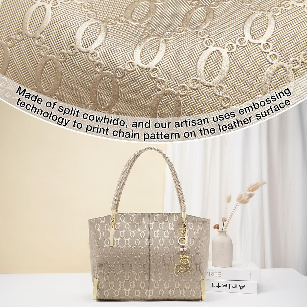 FOXLOVER Large Capacity Tote Handbags for Women, Women's Top-handle Bags Fashion Shoulder Bags Purses Minimalist design